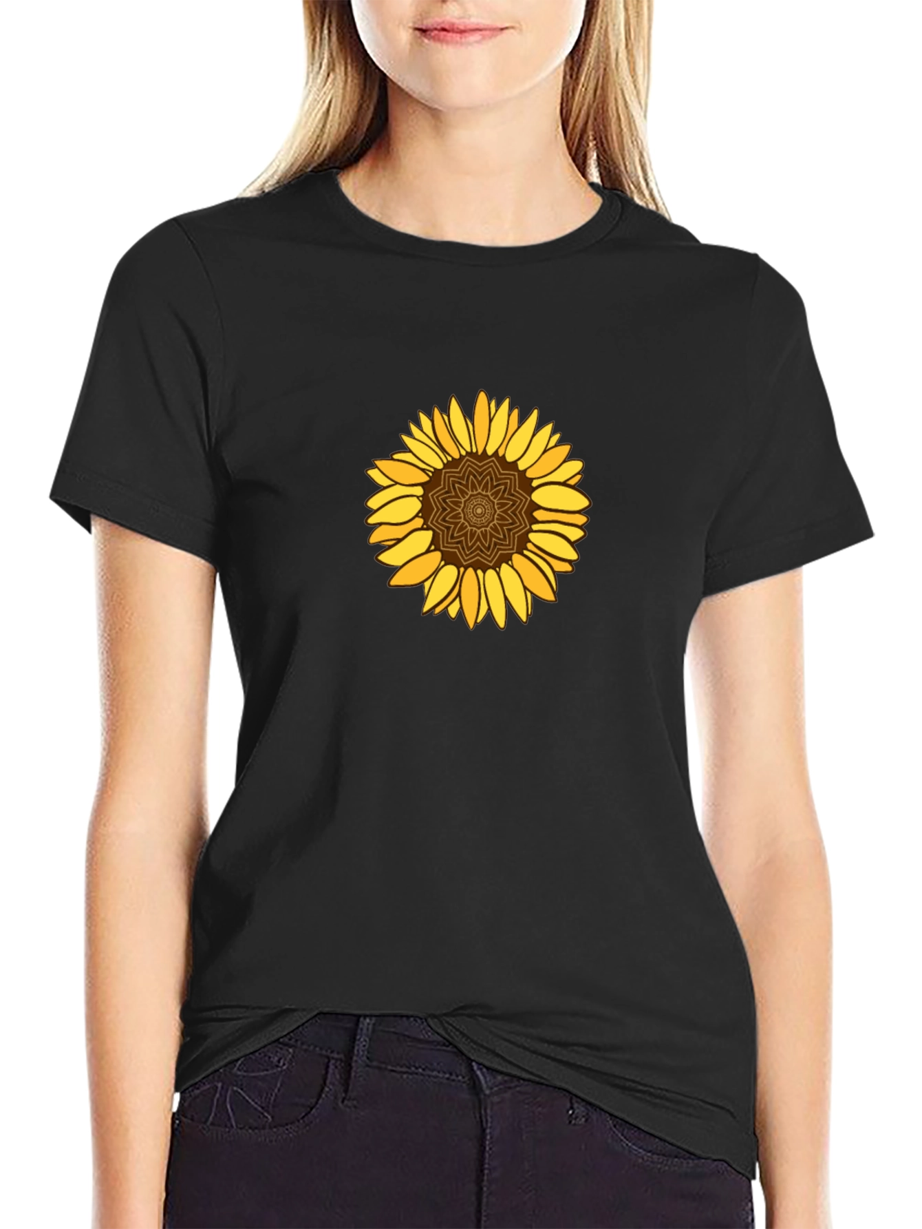 Sunflower Graphic Black T-Shirt - Trendy Casual Wear