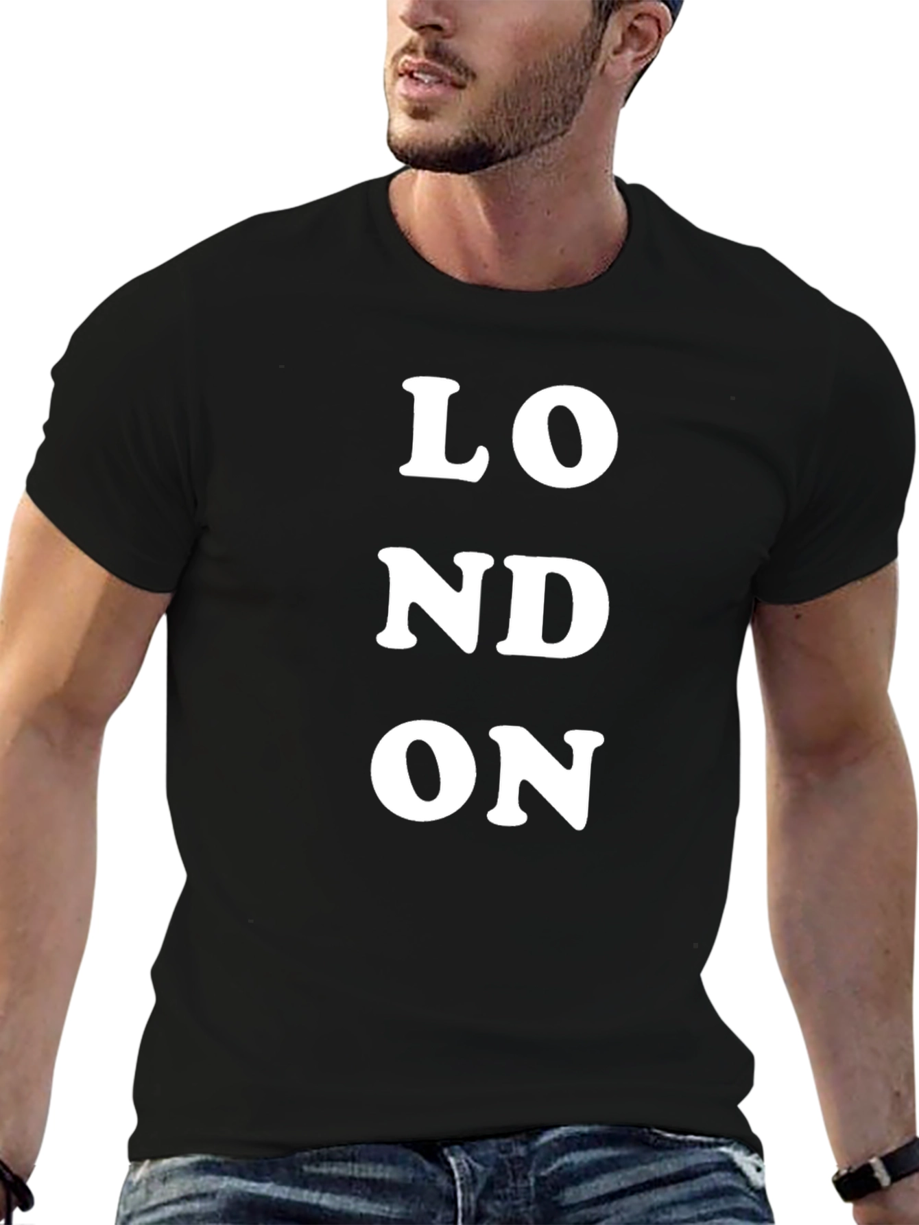 London Graphic Print Black T-Shirt
