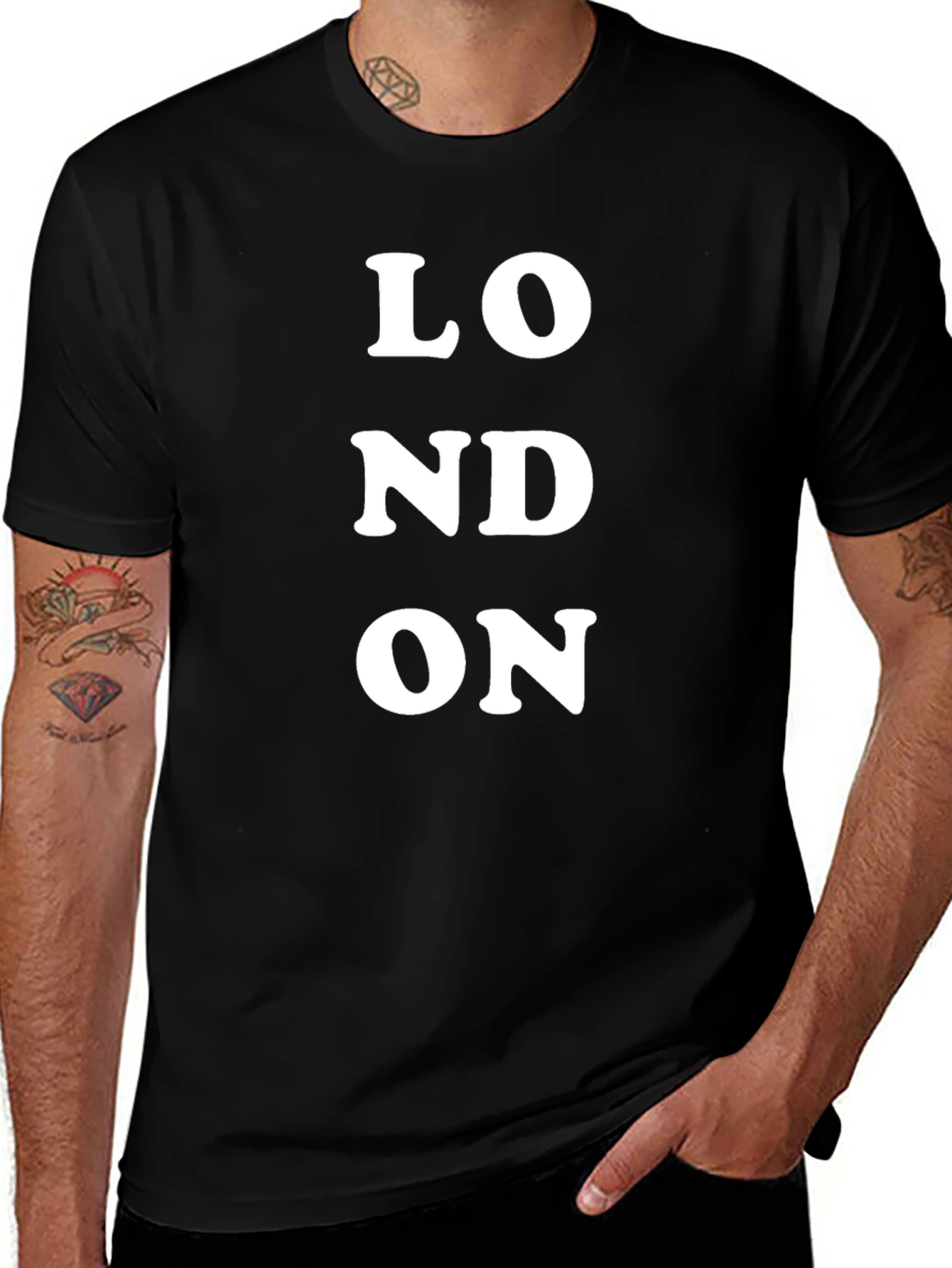London Graphic Print Black T-Shirt
