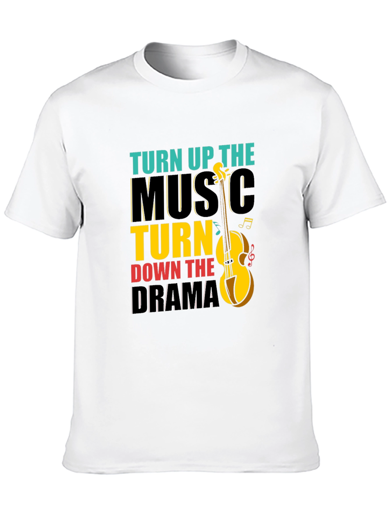 Turn Up Music Down Drama Graphic Tee