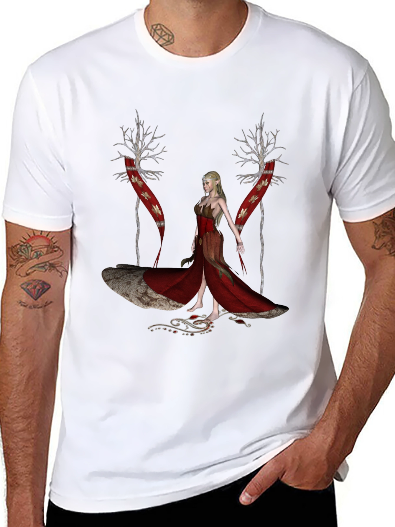 Elf Maiden Graphic Print Tee
