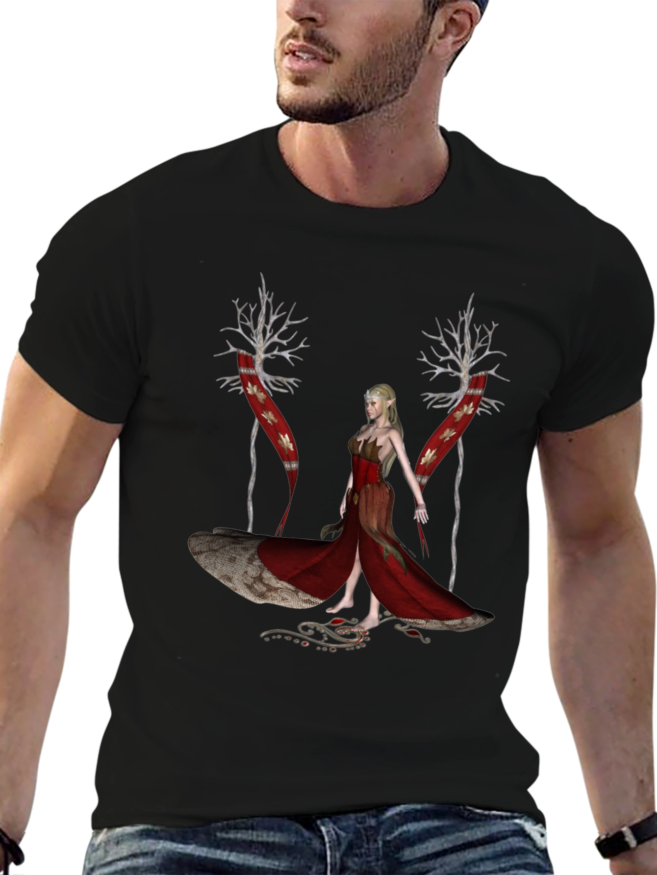 Elf Maiden Graphic Print Tee