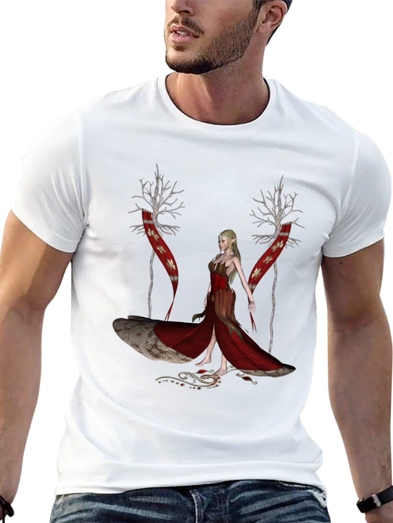 Elf Maiden Graphic Print Tee