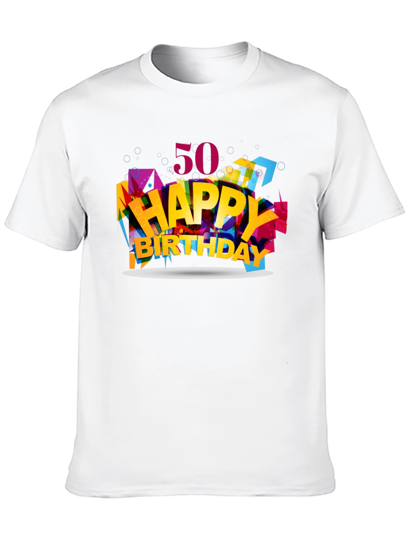 50th Happy Birthday Graphic Tee - Black