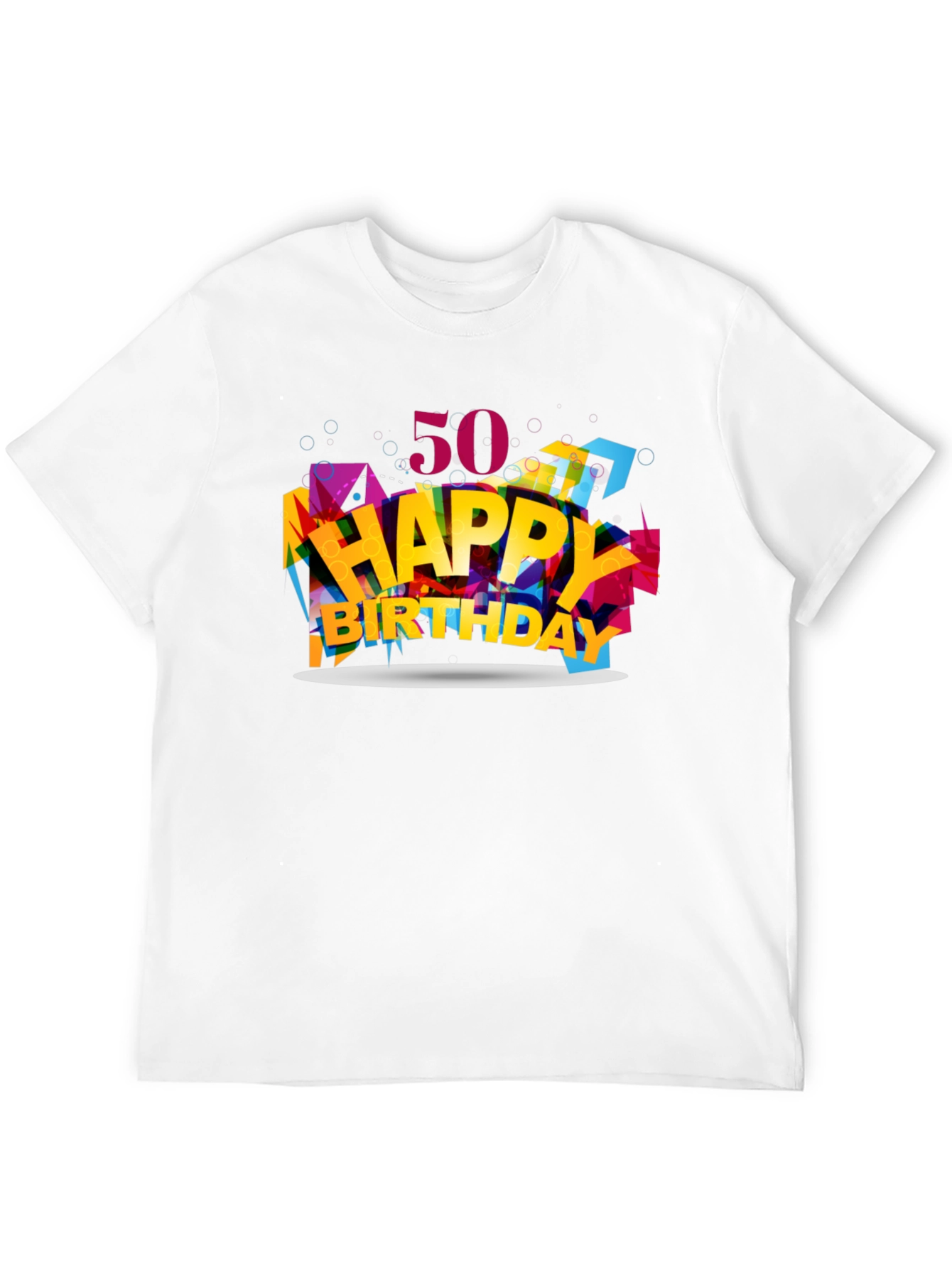 50th Happy Birthday Graphic Tee - Black