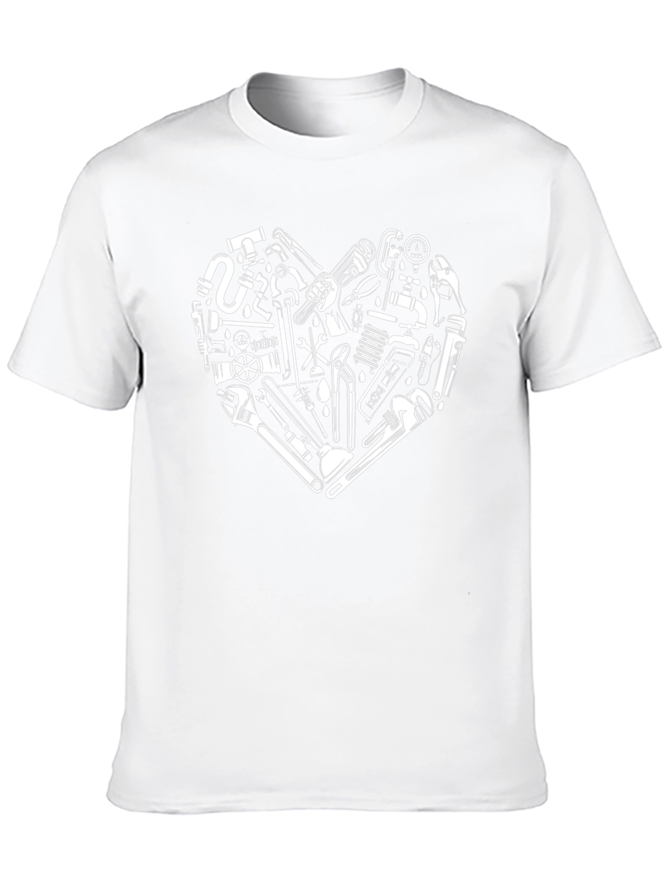 Plumber Heart Graphic T-Shirt - Black
