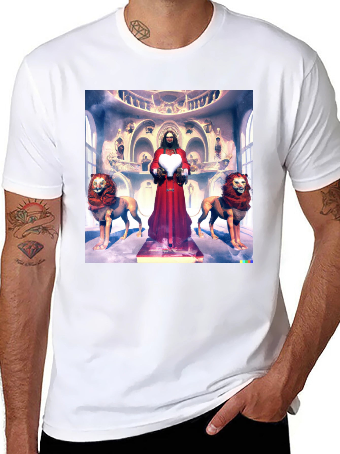 Lion Heart Graphic Tee - Unique Design