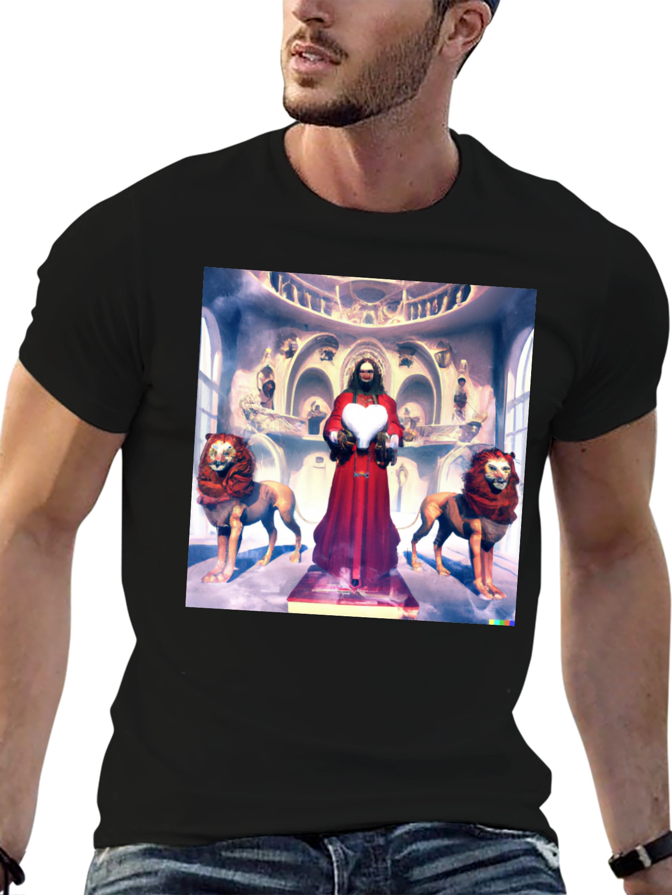 Lion Heart Graphic Tee - Unique Design