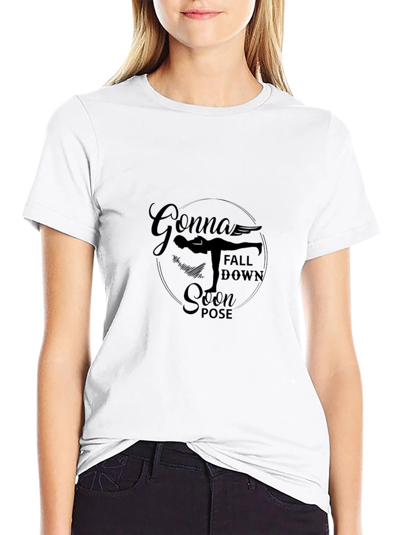 Gonna Fall Down Soon Pose Yoga T-Shirt