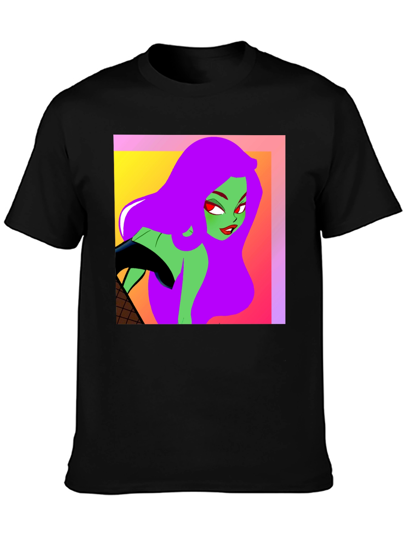 Cartoon Green Skin Girl T-Shirt