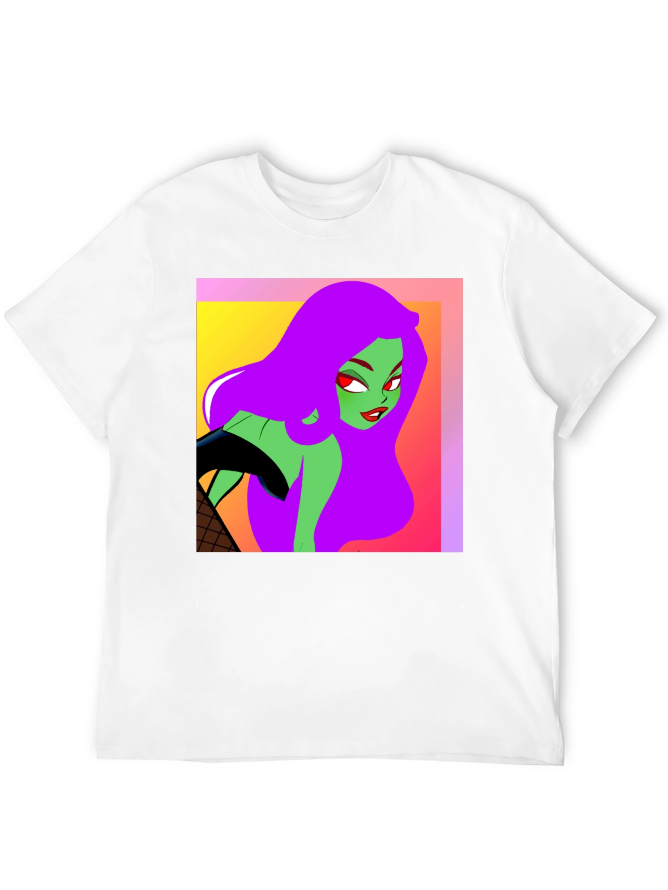 Cartoon Green Skin Girl T-Shirt