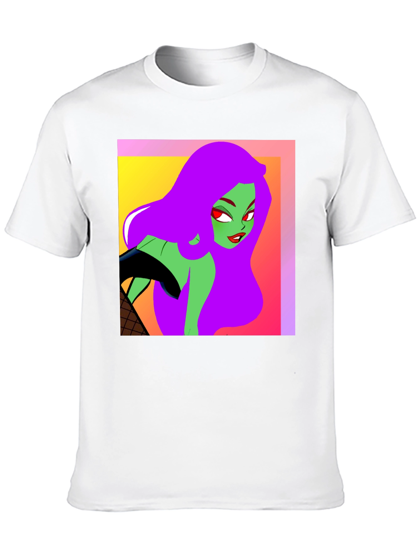 Cartoon Green Skin Girl T-Shirt