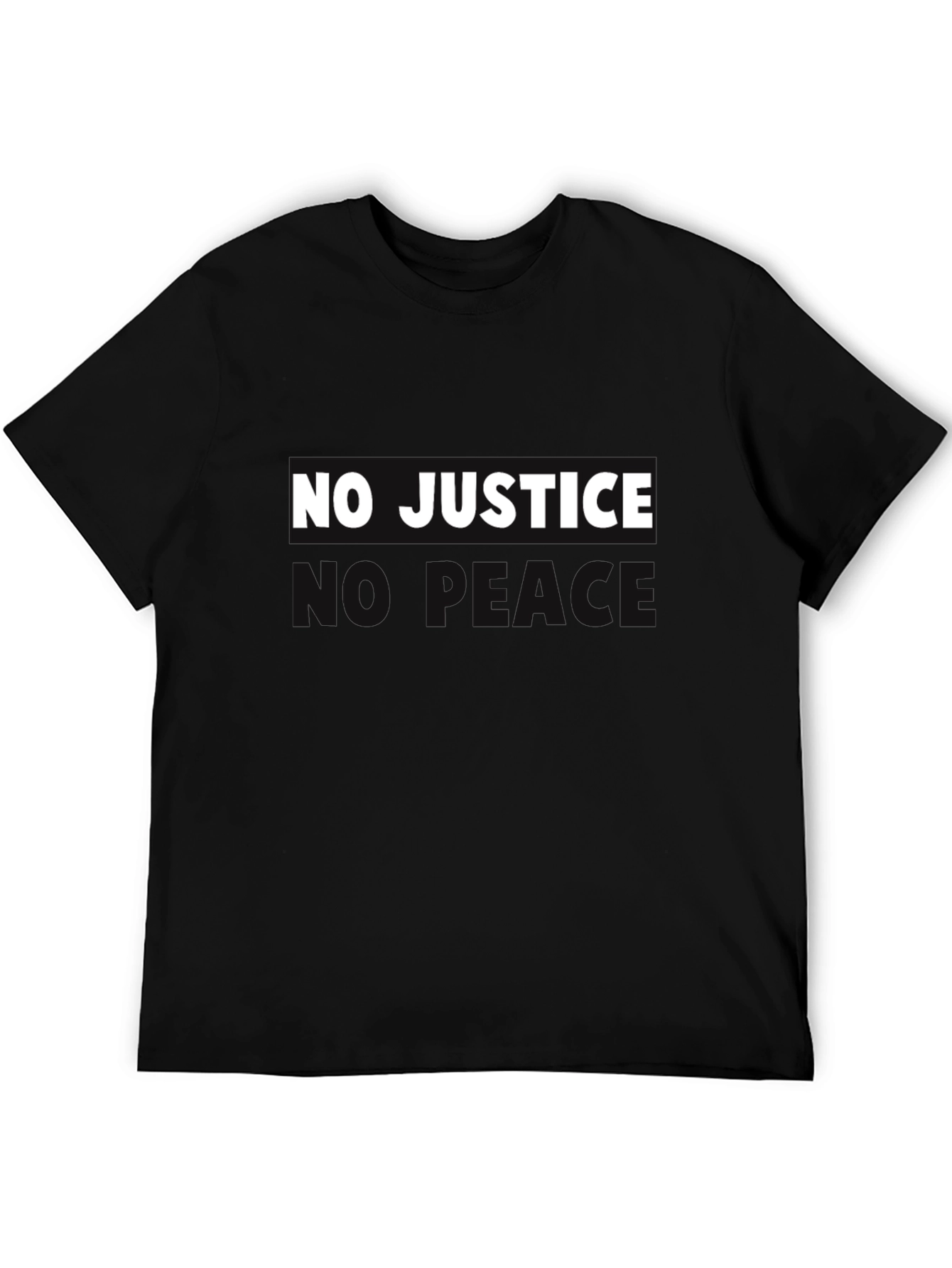 No Justice No Peace Graphic Tee - Black