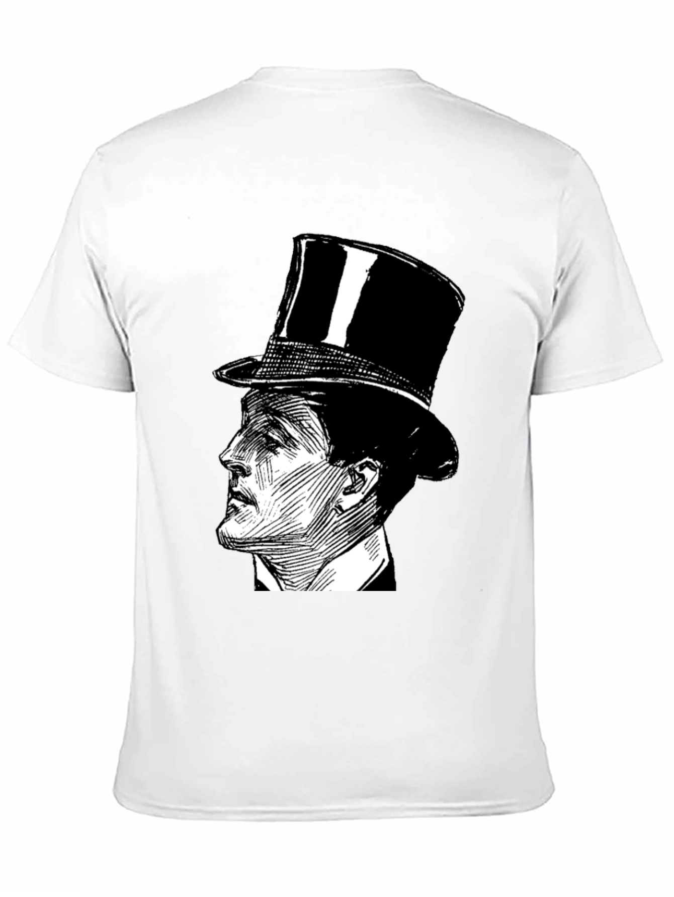 Top Hat Gentleman Graphic Tee - Black