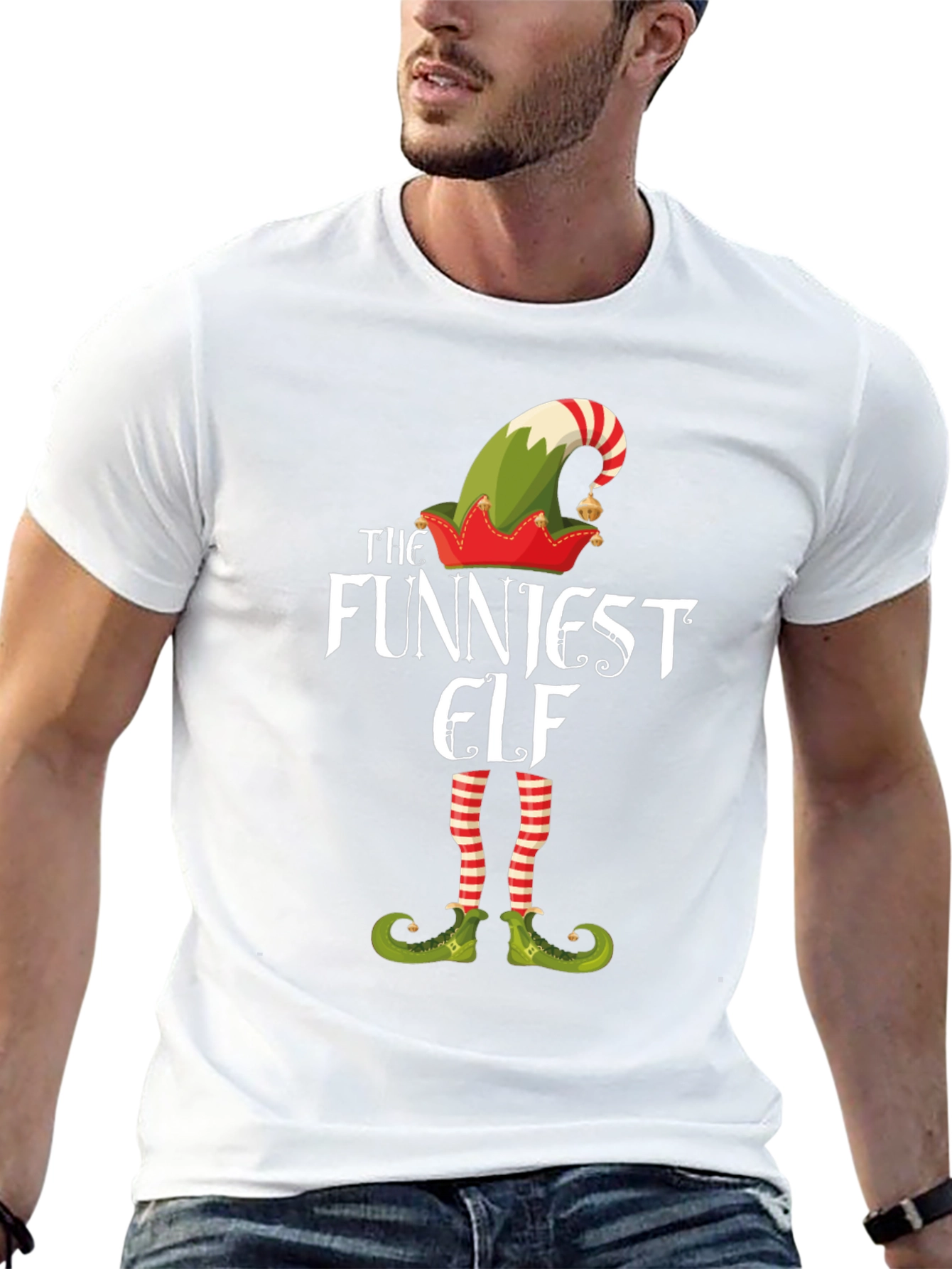 Funniest Elf Graphic Tee - Holiday Cheer T-Shirt