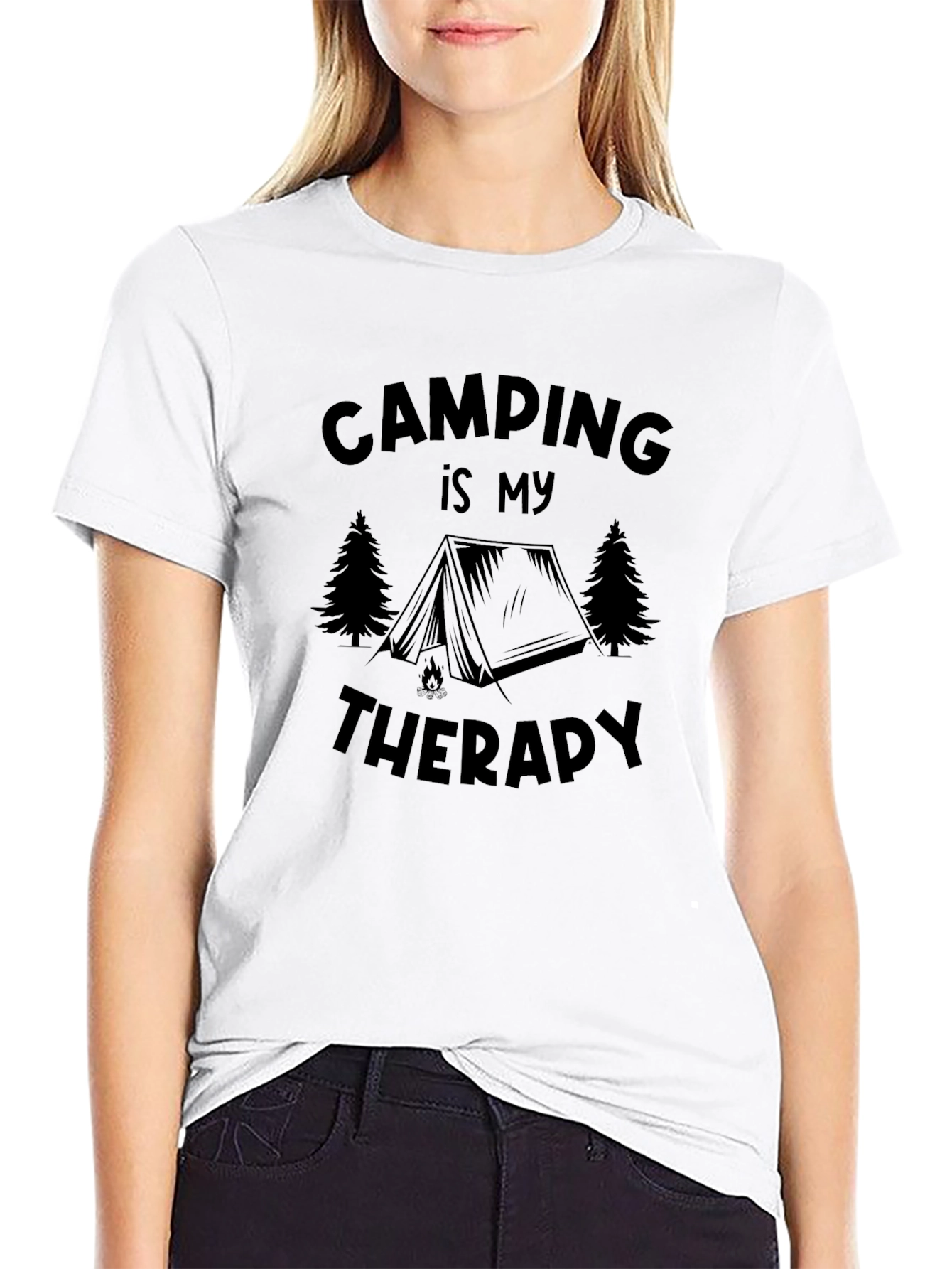 Camping is My Therapy Graphic Tee