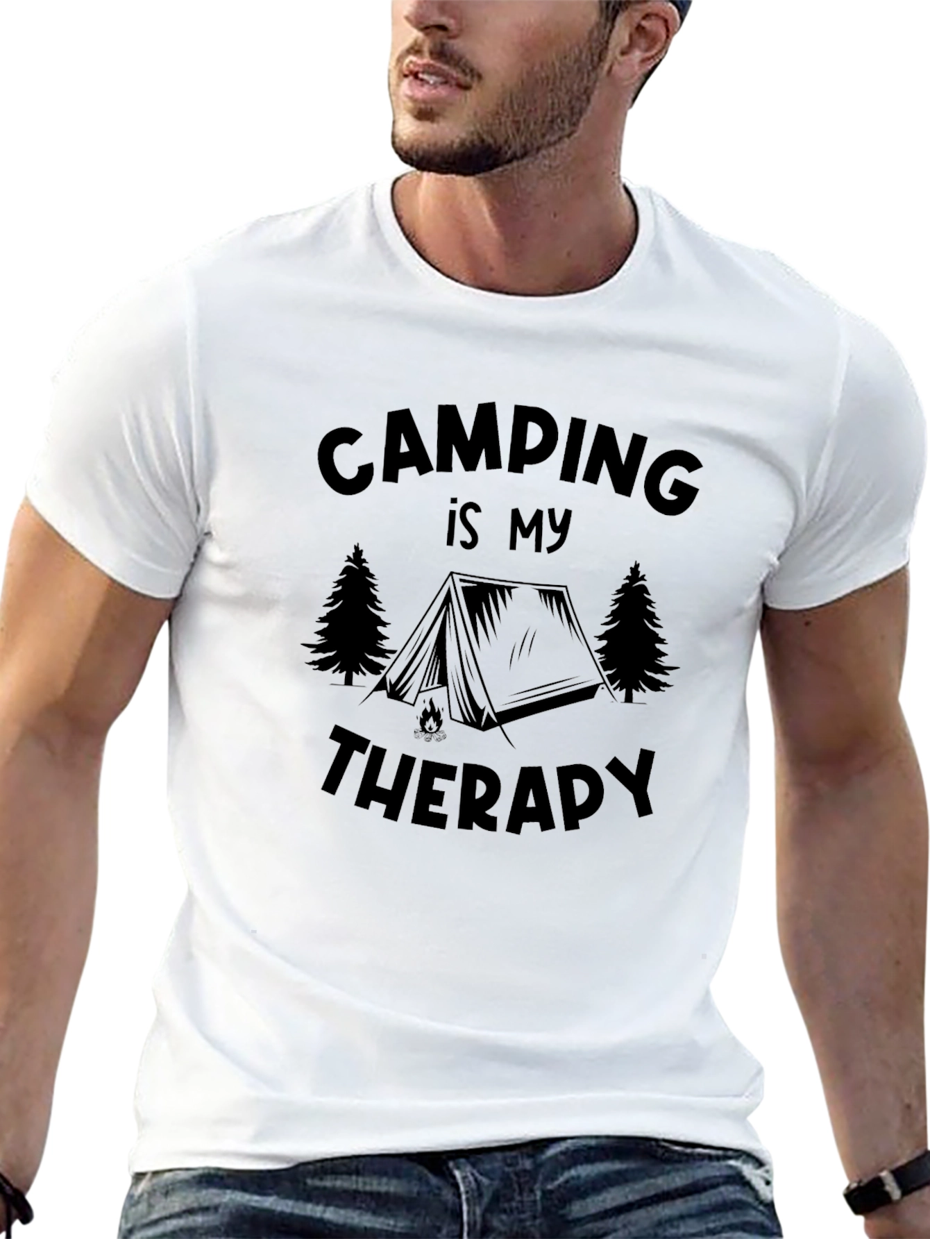 Camping is My Therapy Graphic Tee