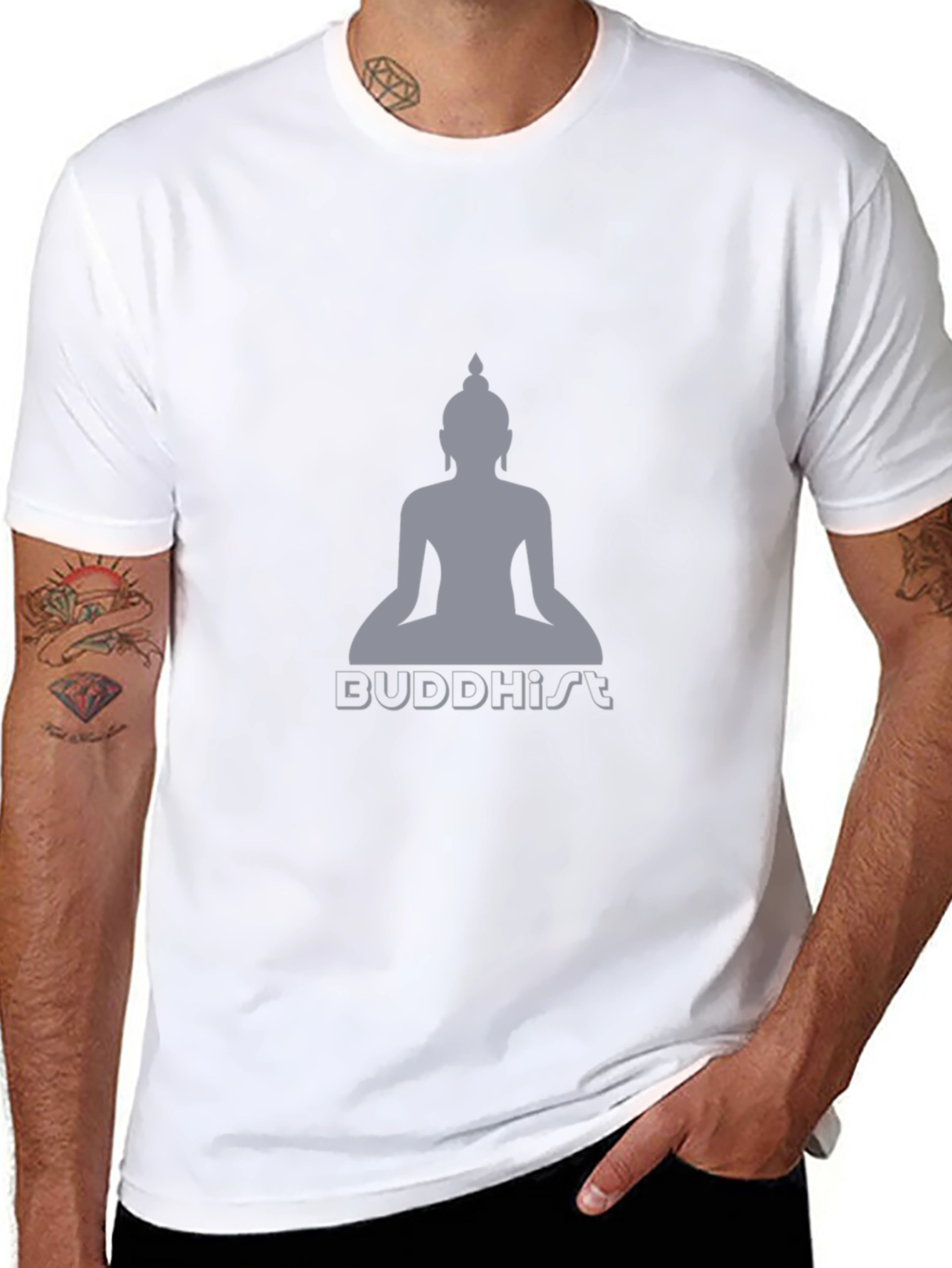 Buddhism Graphic Print T-Shirt