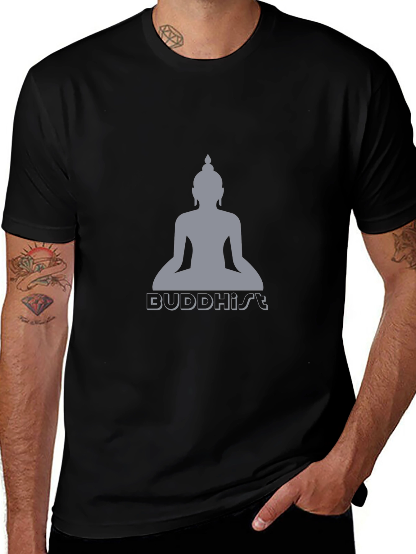 Buddhism Graphic Print T-Shirt