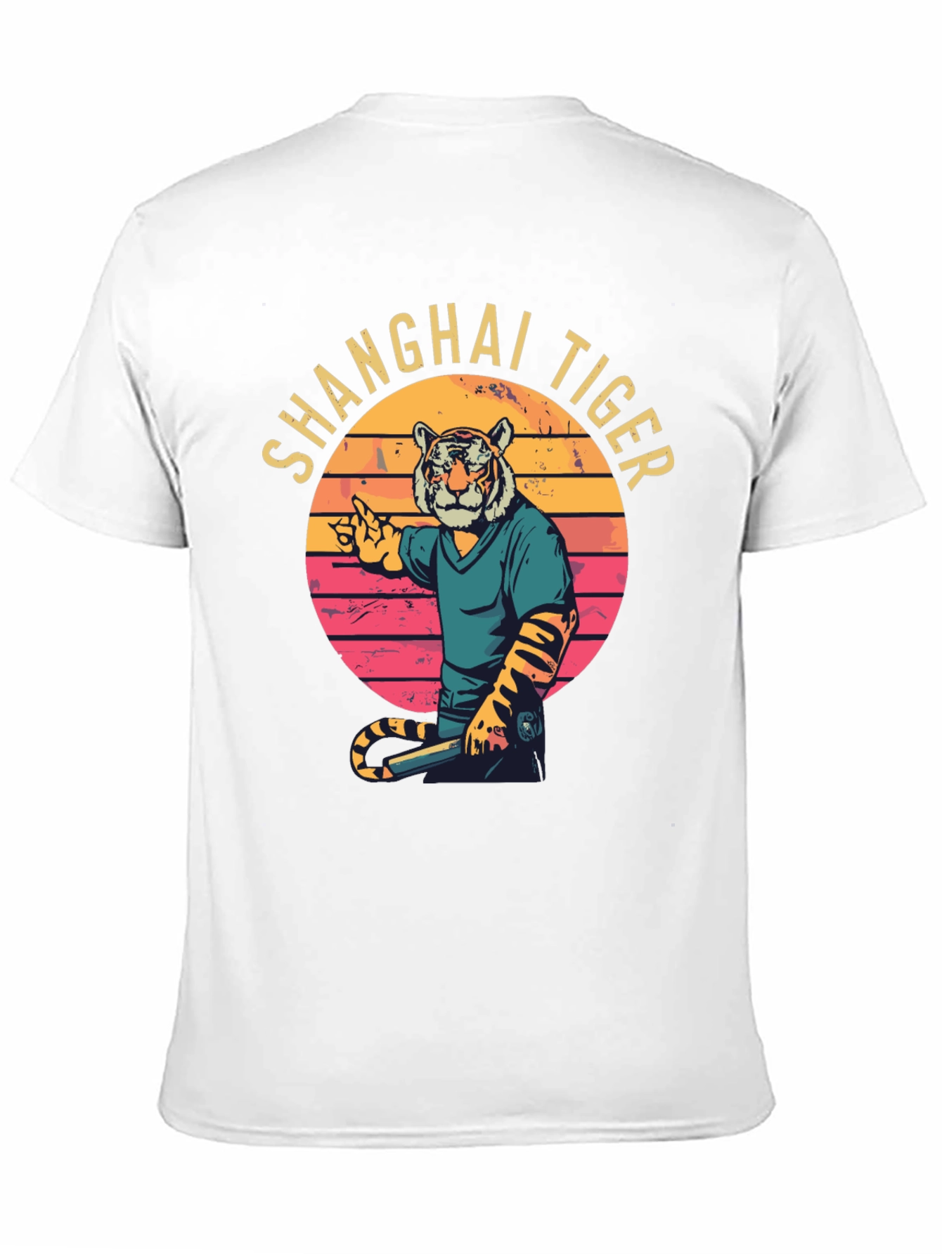 Shanghai Tiger Graphic Tee - Retro Style T-Shirt
