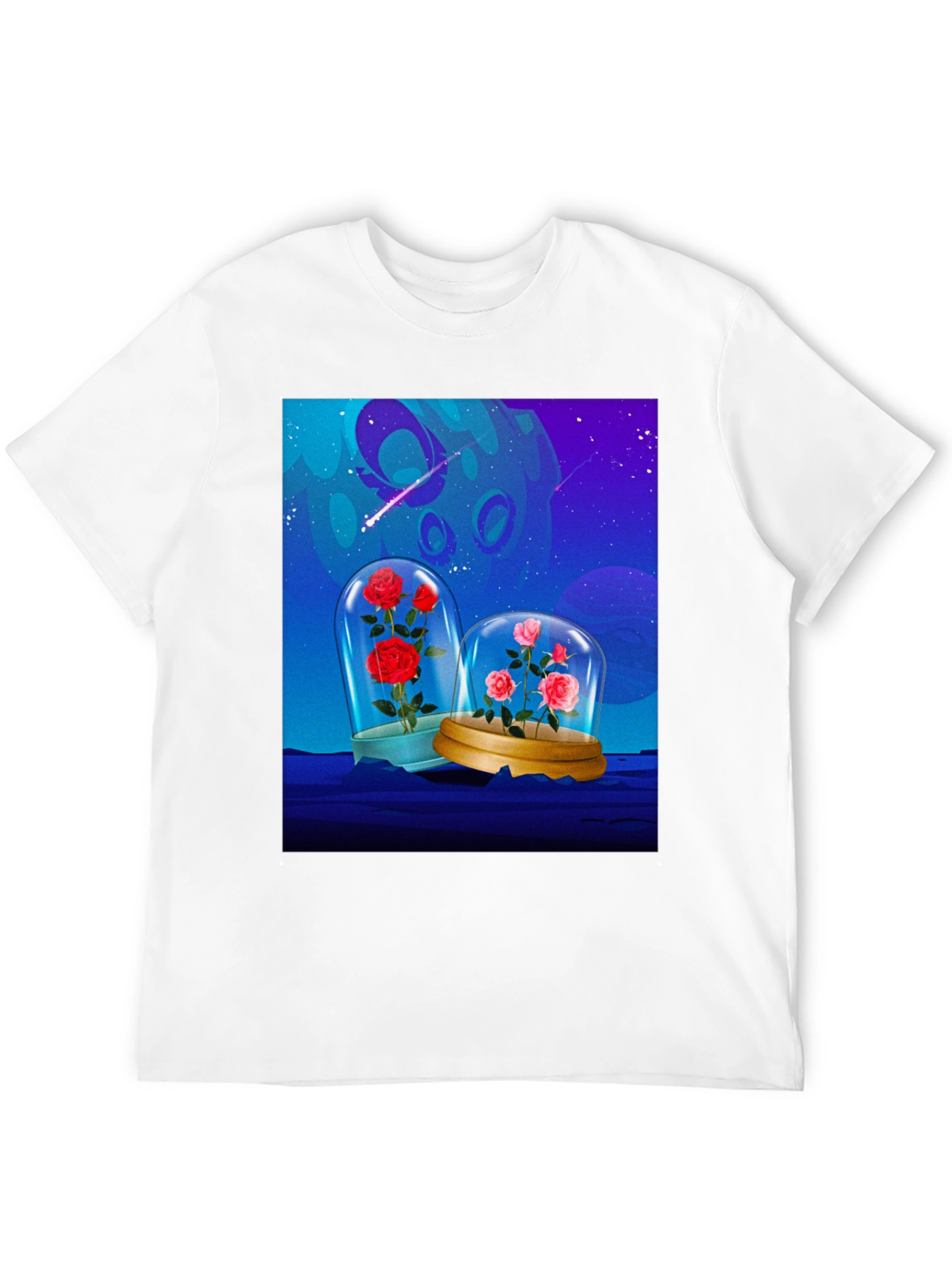 Enchanted Roses T-Shirt - Galaxy Bloom