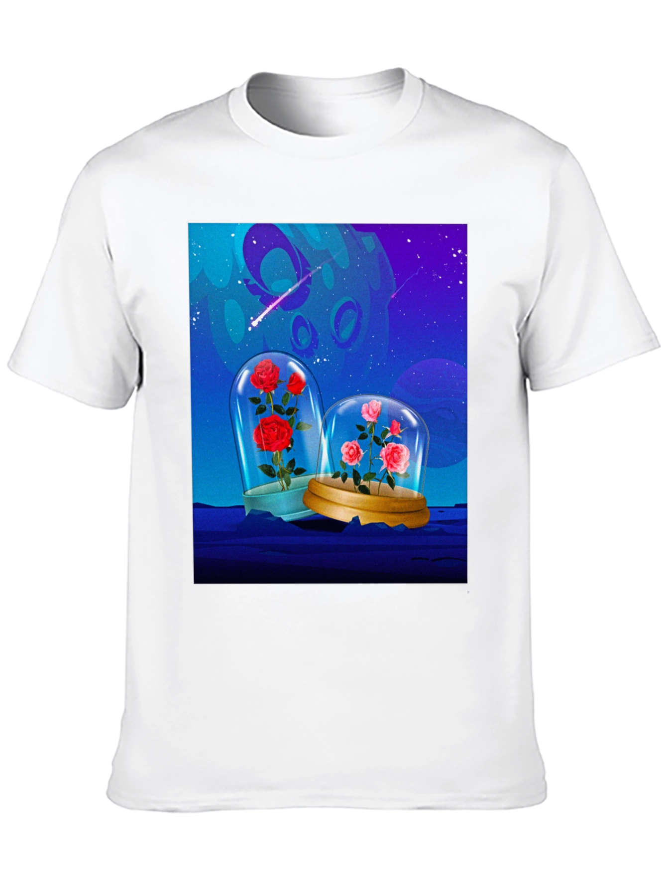 Enchanted Roses T-Shirt - Galaxy Bloom
