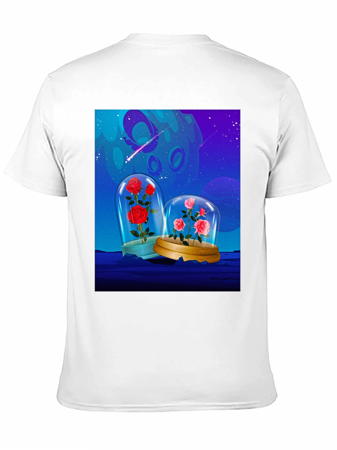 Enchanted Roses T-Shirt - Galaxy Bloom