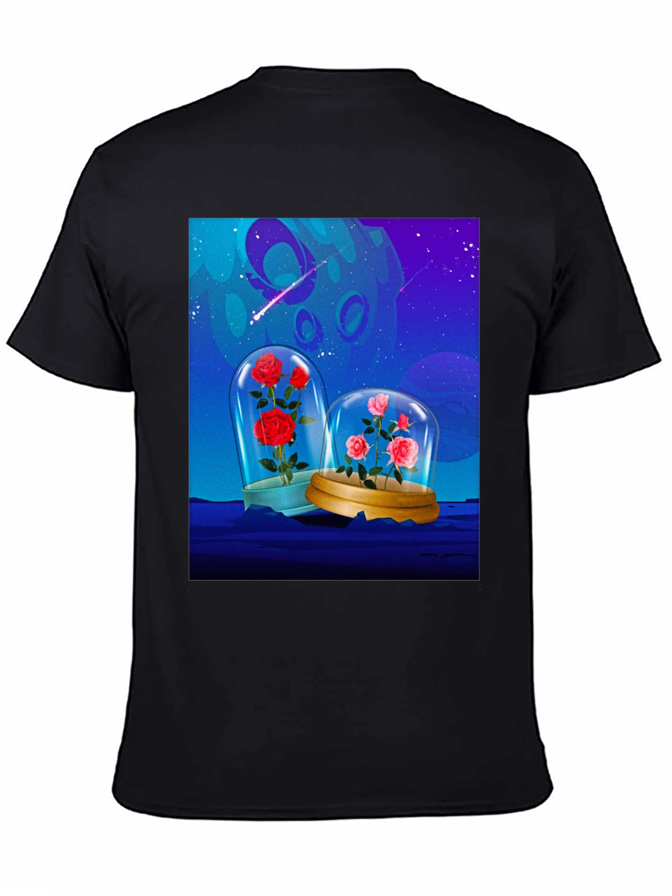 Enchanted Roses T-Shirt - Galaxy Bloom
