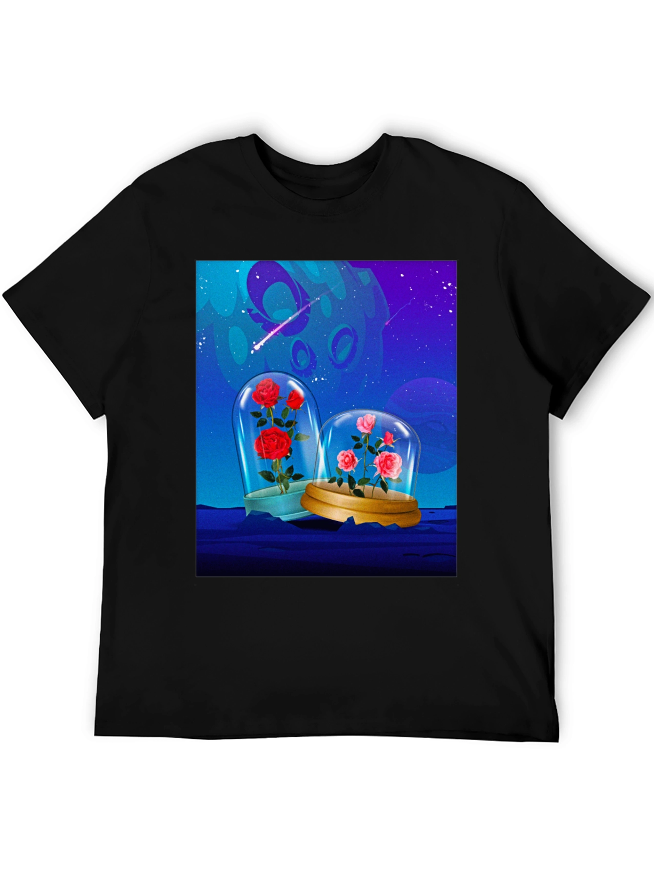 Enchanted Roses T-Shirt - Galaxy Bloom