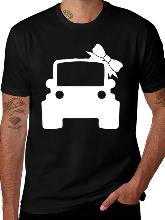 Gift Jeep T-Shirt - Car with Bow Tie Design