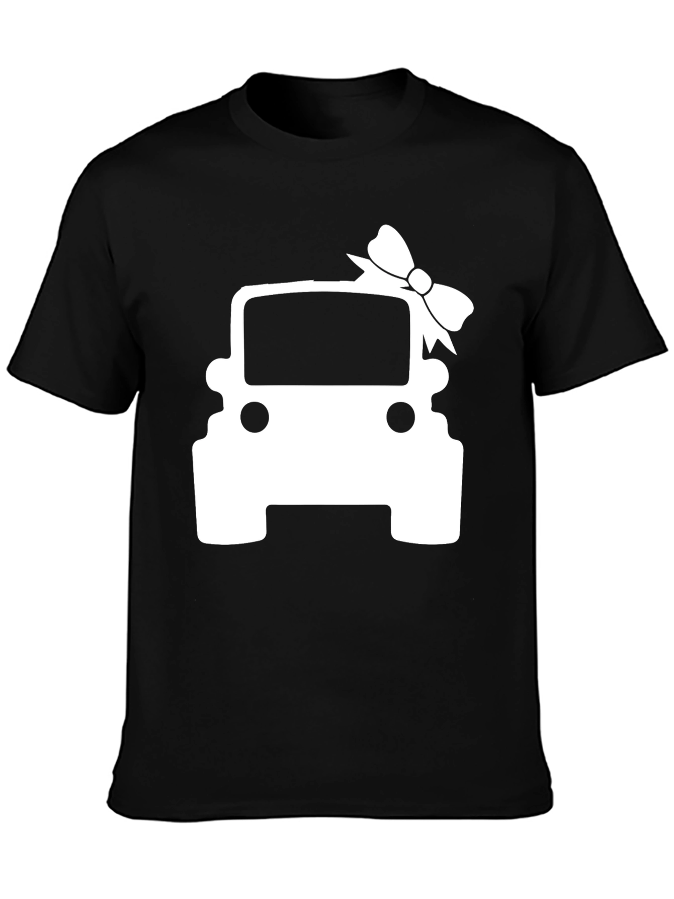 Gift Jeep T-Shirt - Car with Bow Tie Design