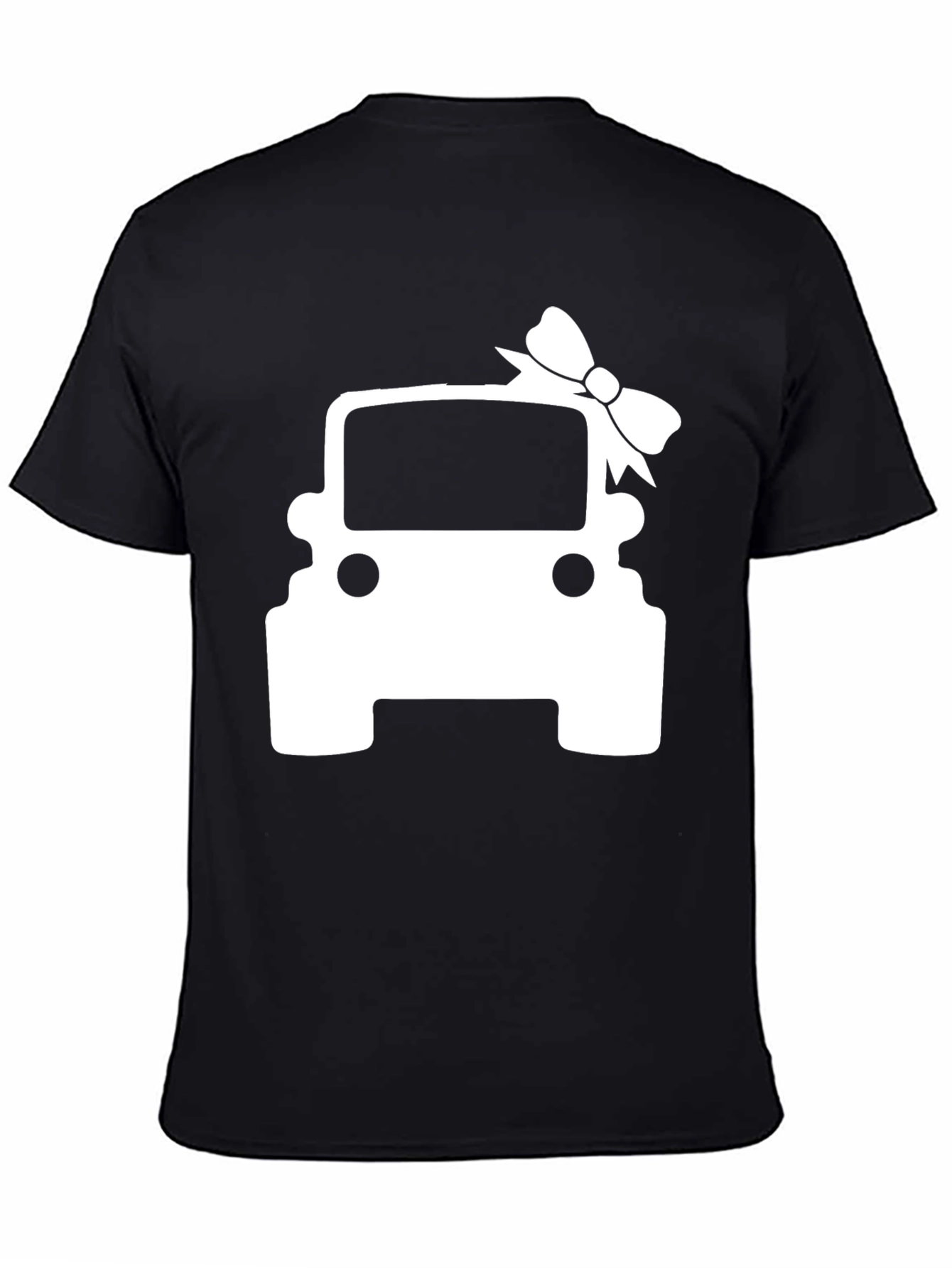Gift Jeep T-Shirt - Car with Bow Tie Design