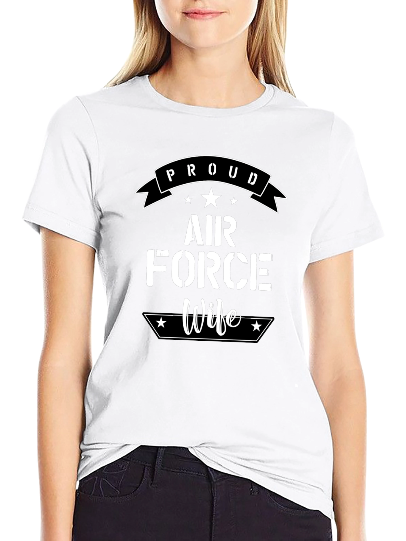 Proud Air Force Wife Graphic T-Shirt