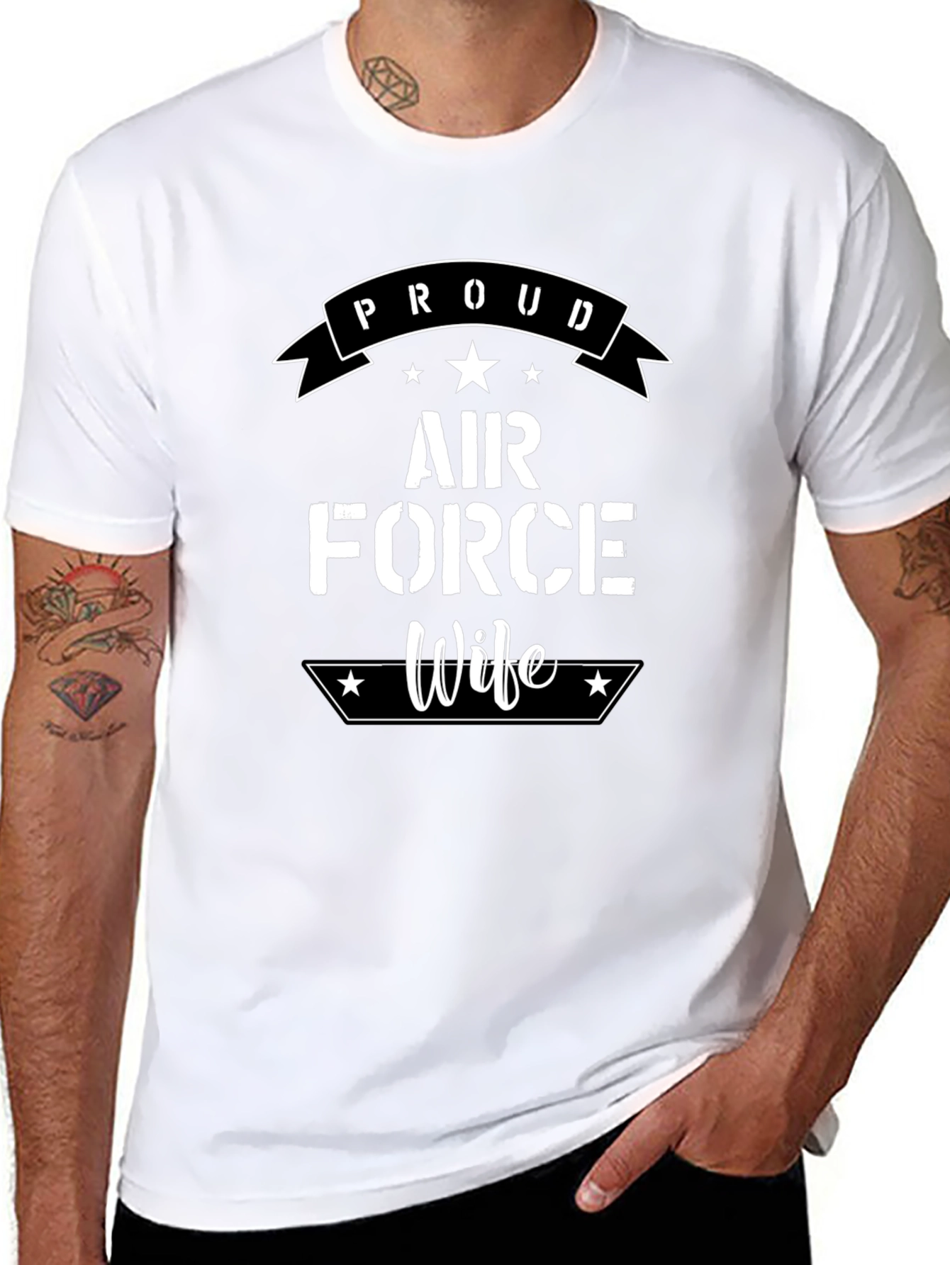 Proud Air Force Wife Graphic T-Shirt