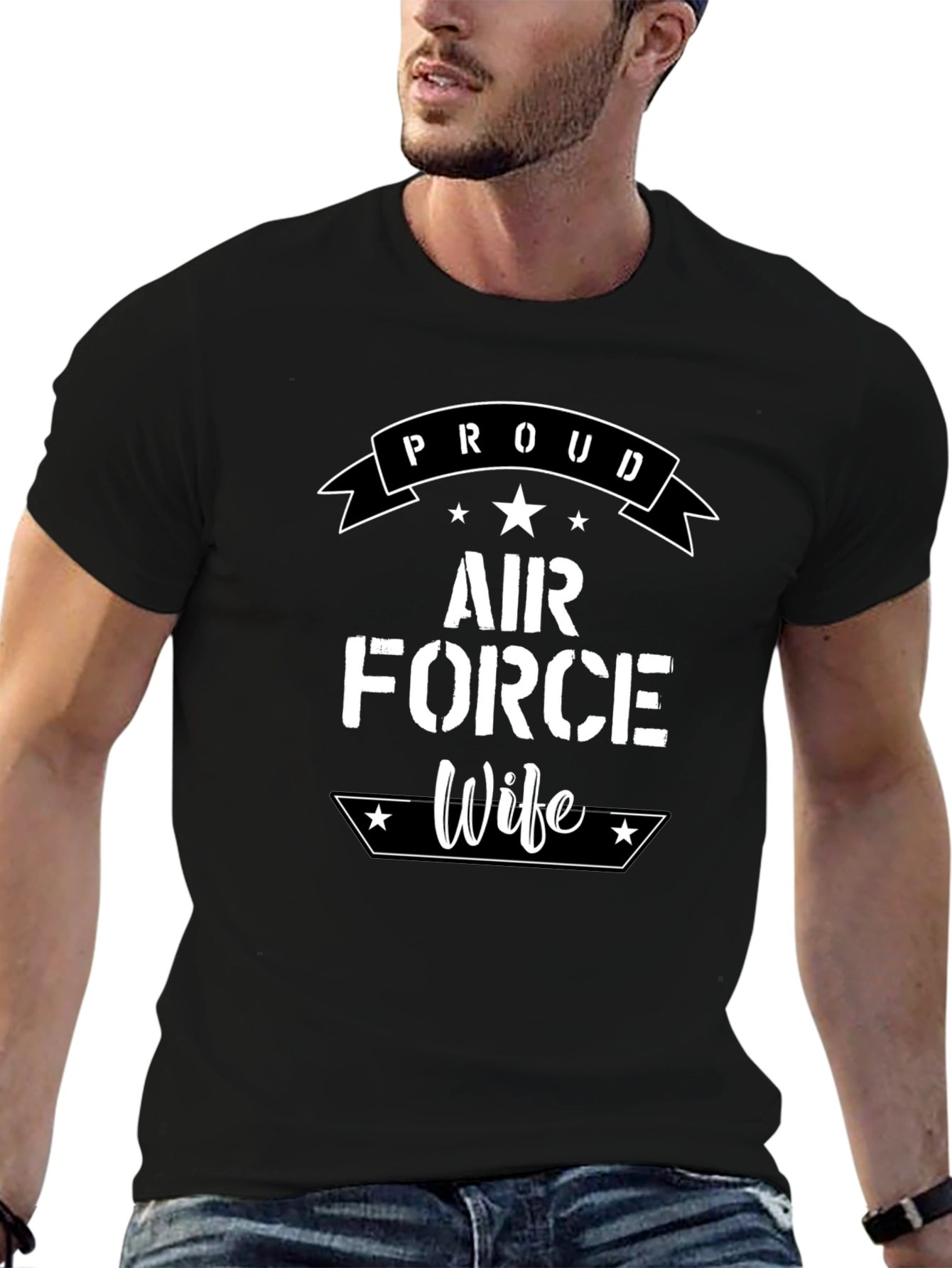 Proud Air Force Wife Graphic T-Shirt