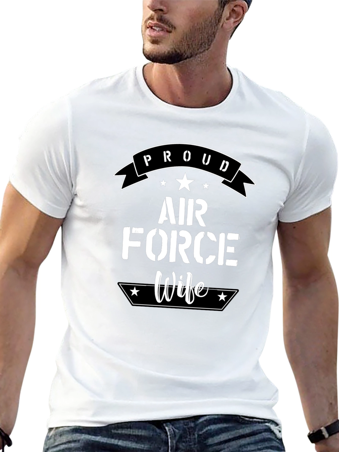 Proud Air Force Wife Graphic T-Shirt