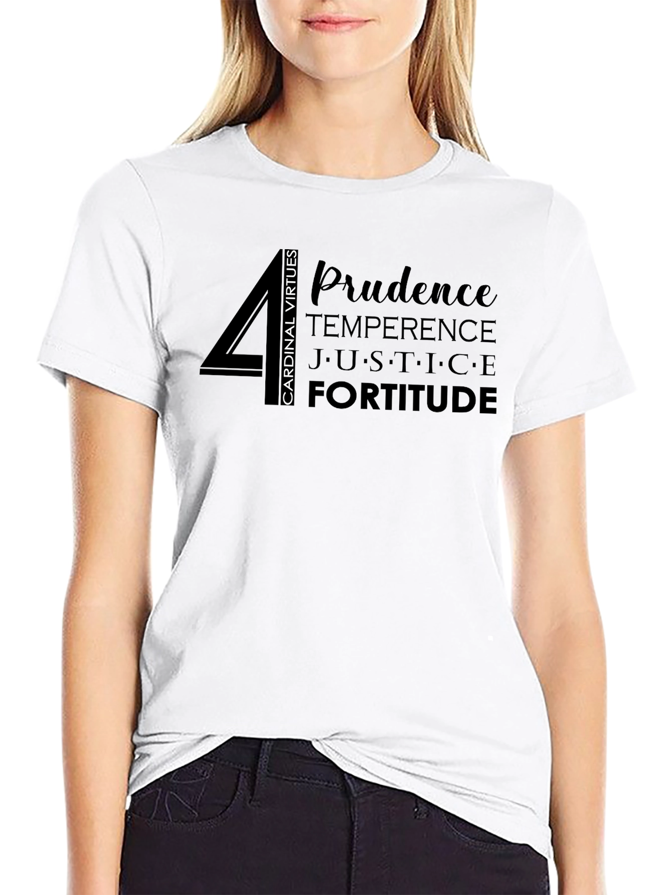 Cardinal Virtues Graphic T-Shirt