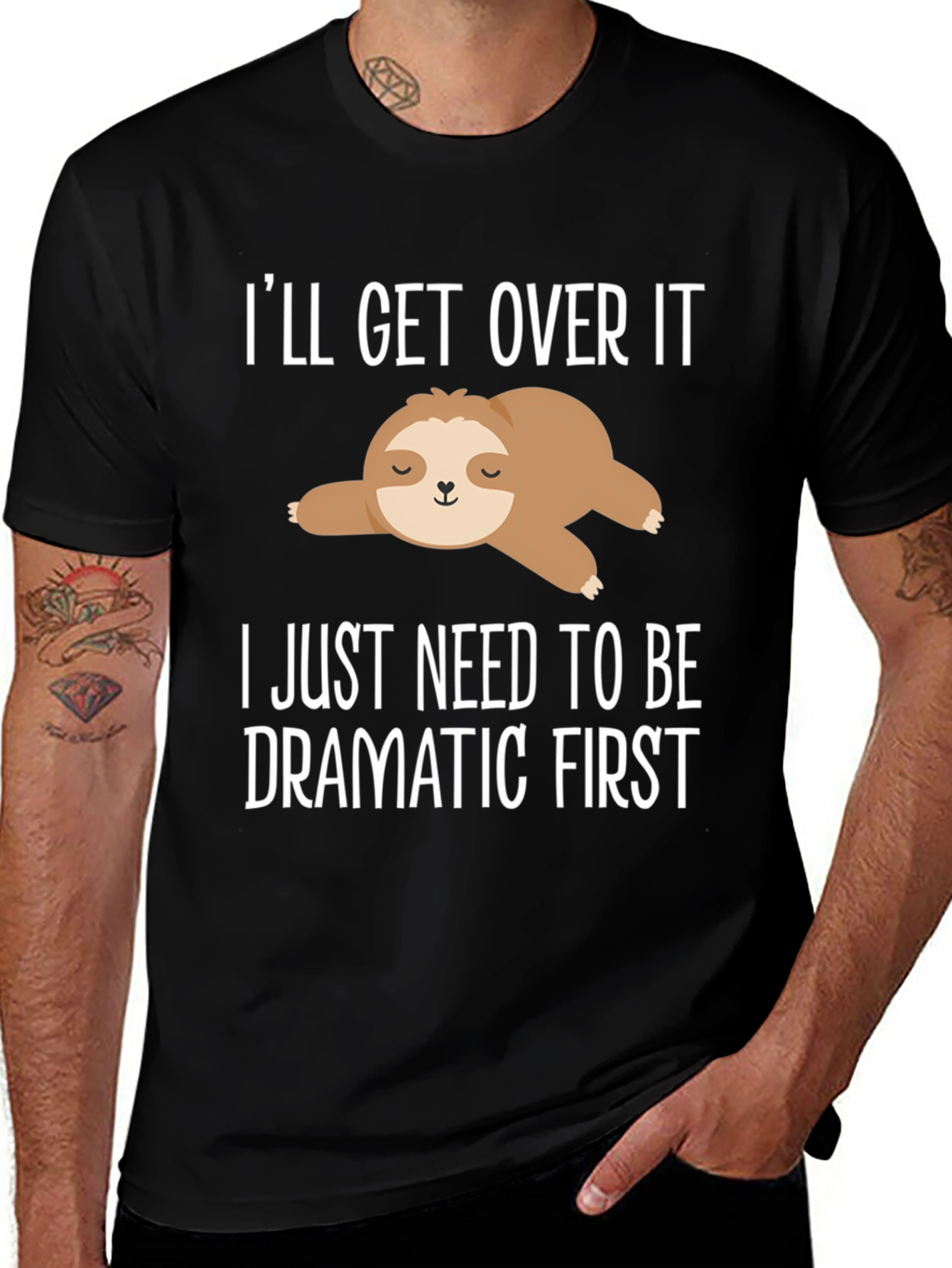 Dramatic Sloth Graphic T-Shirt