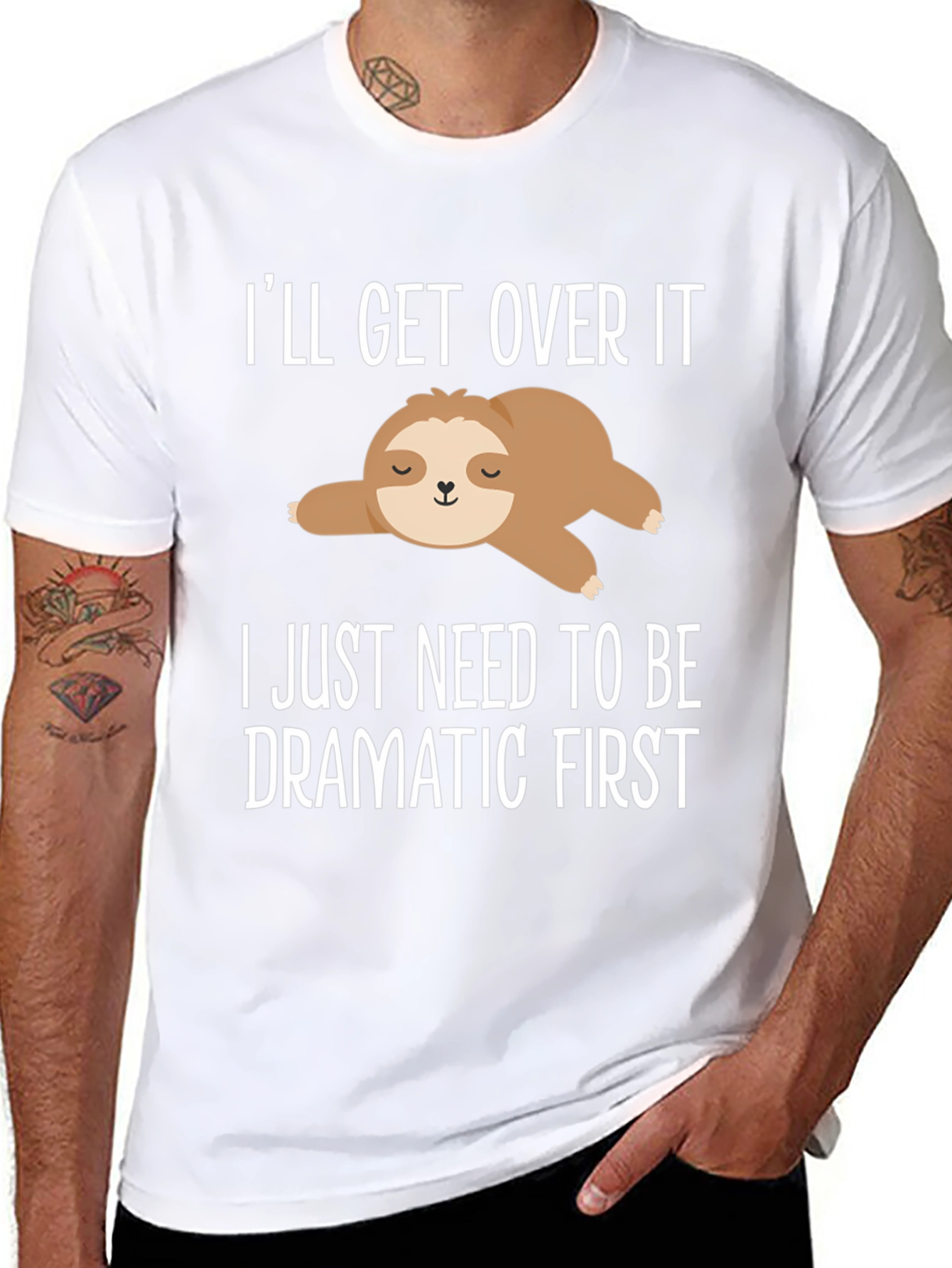 Dramatic Sloth Graphic T-Shirt