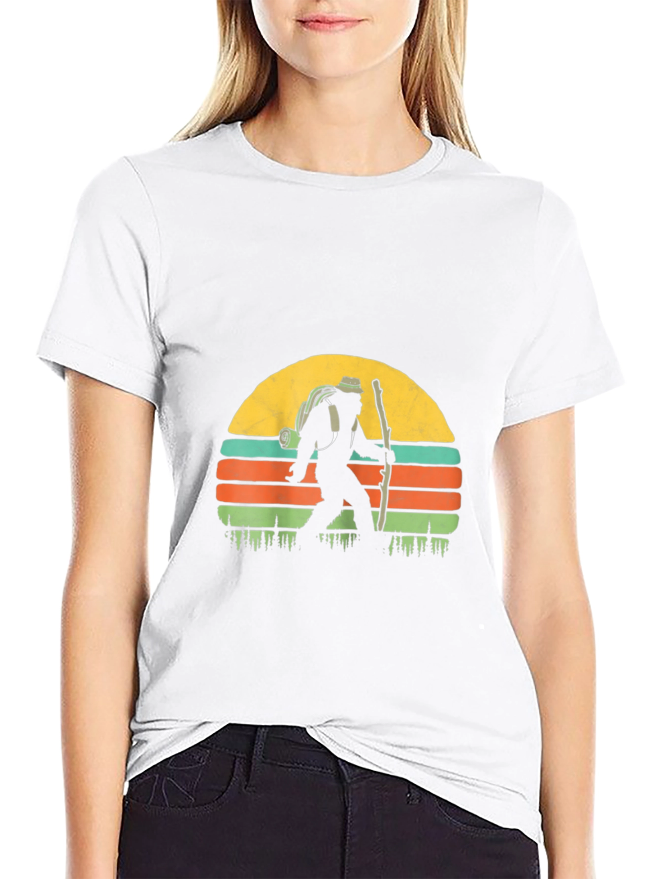 Bigfoot Hiking Sunset T-Shirt