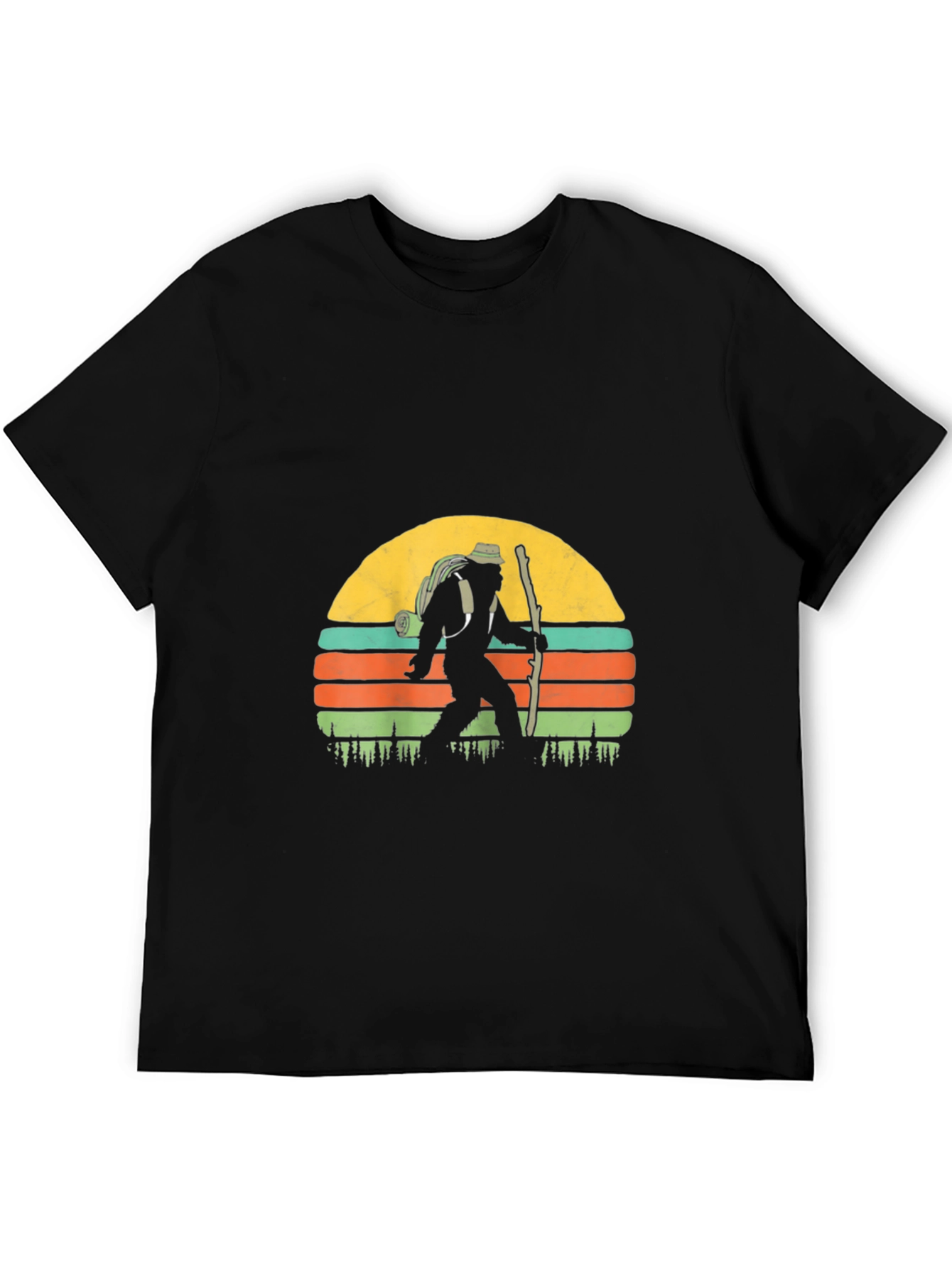 Bigfoot Hiking Sunset T-Shirt