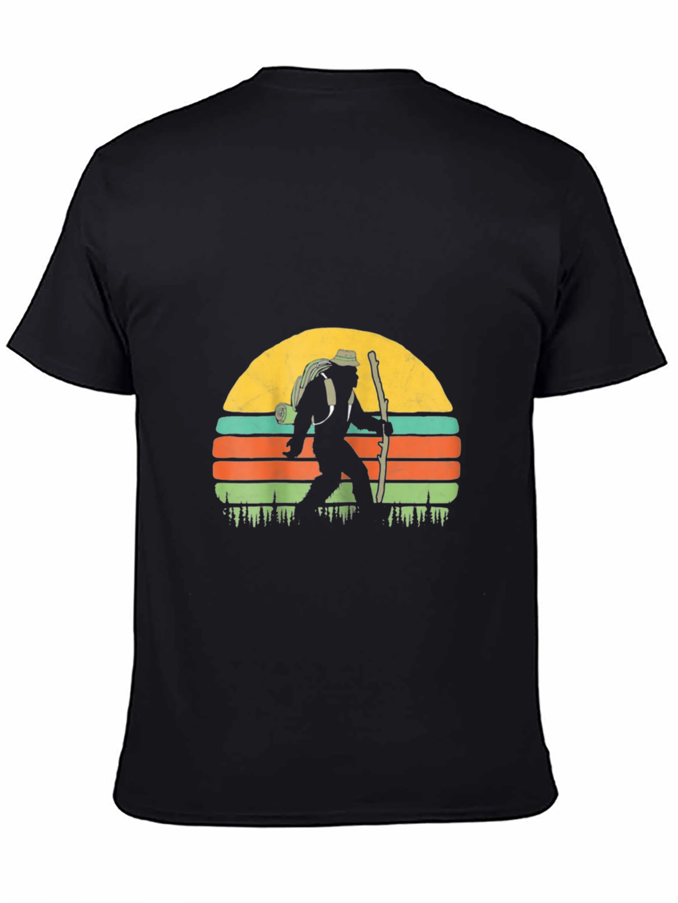 Bigfoot Hiking Sunset T-Shirt