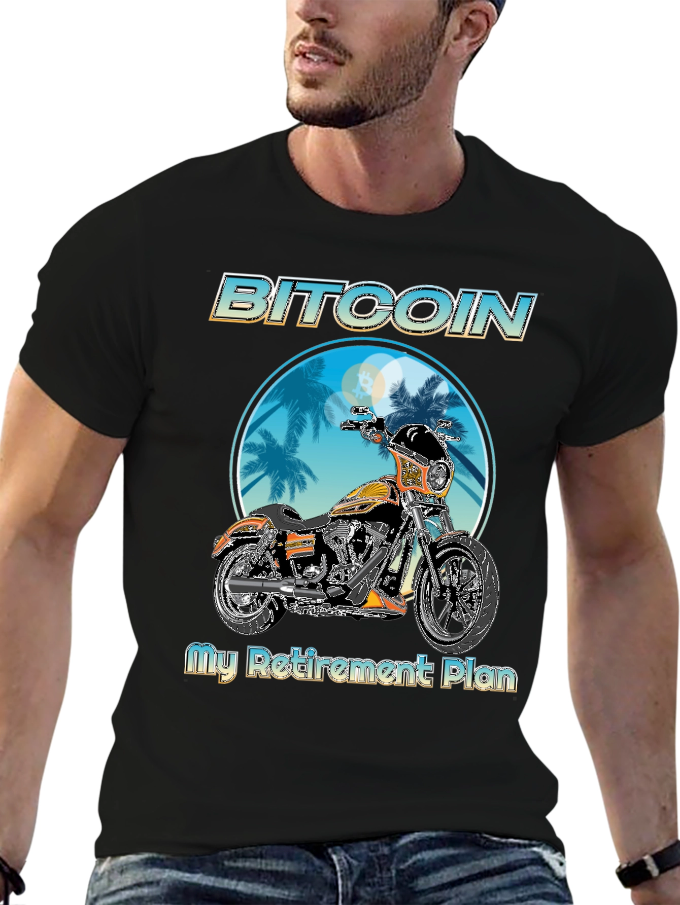Bitcoin Motorcycle Retirement Plan T-Shirt