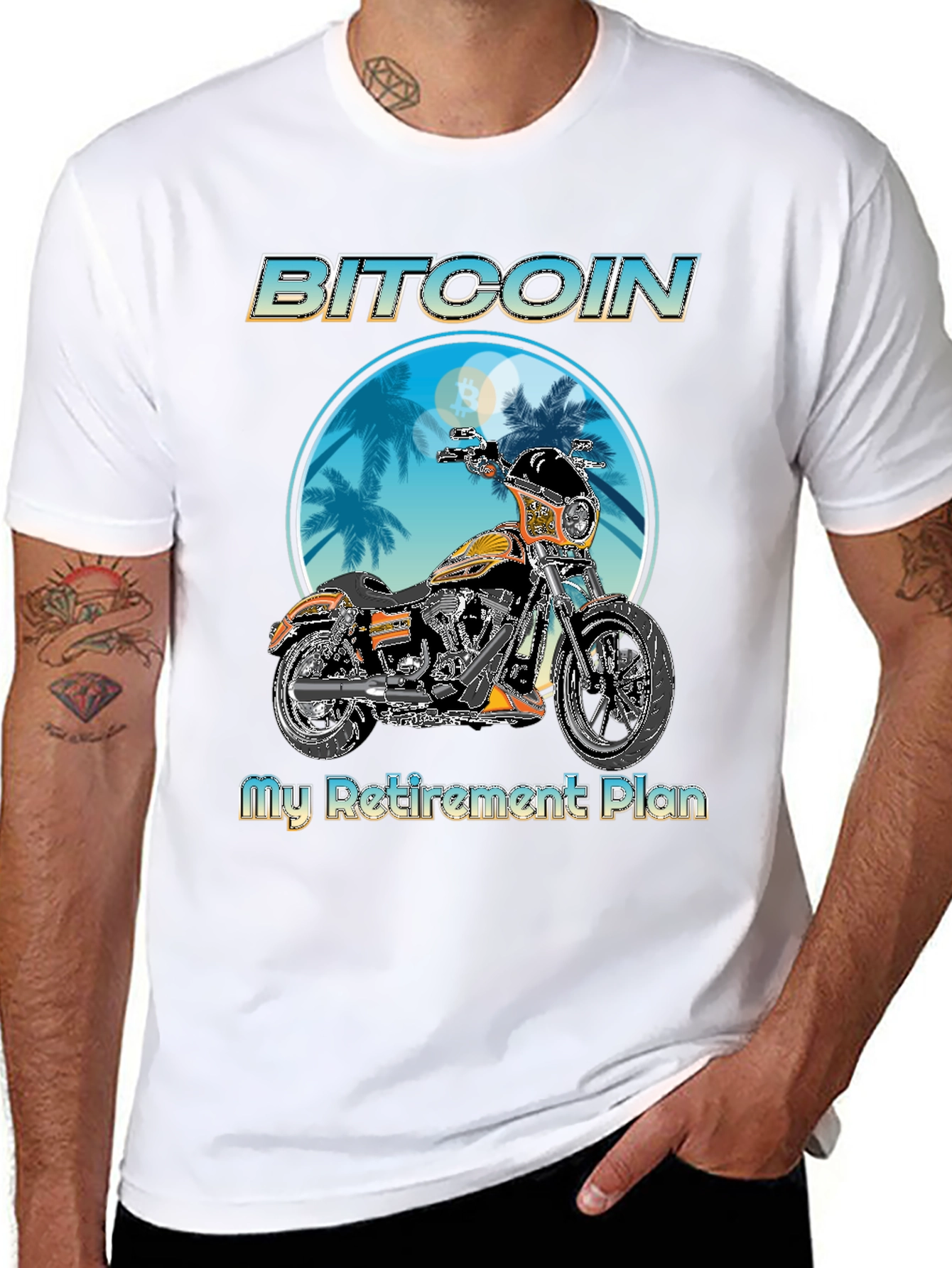 Bitcoin Motorcycle Retirement Plan T-Shirt