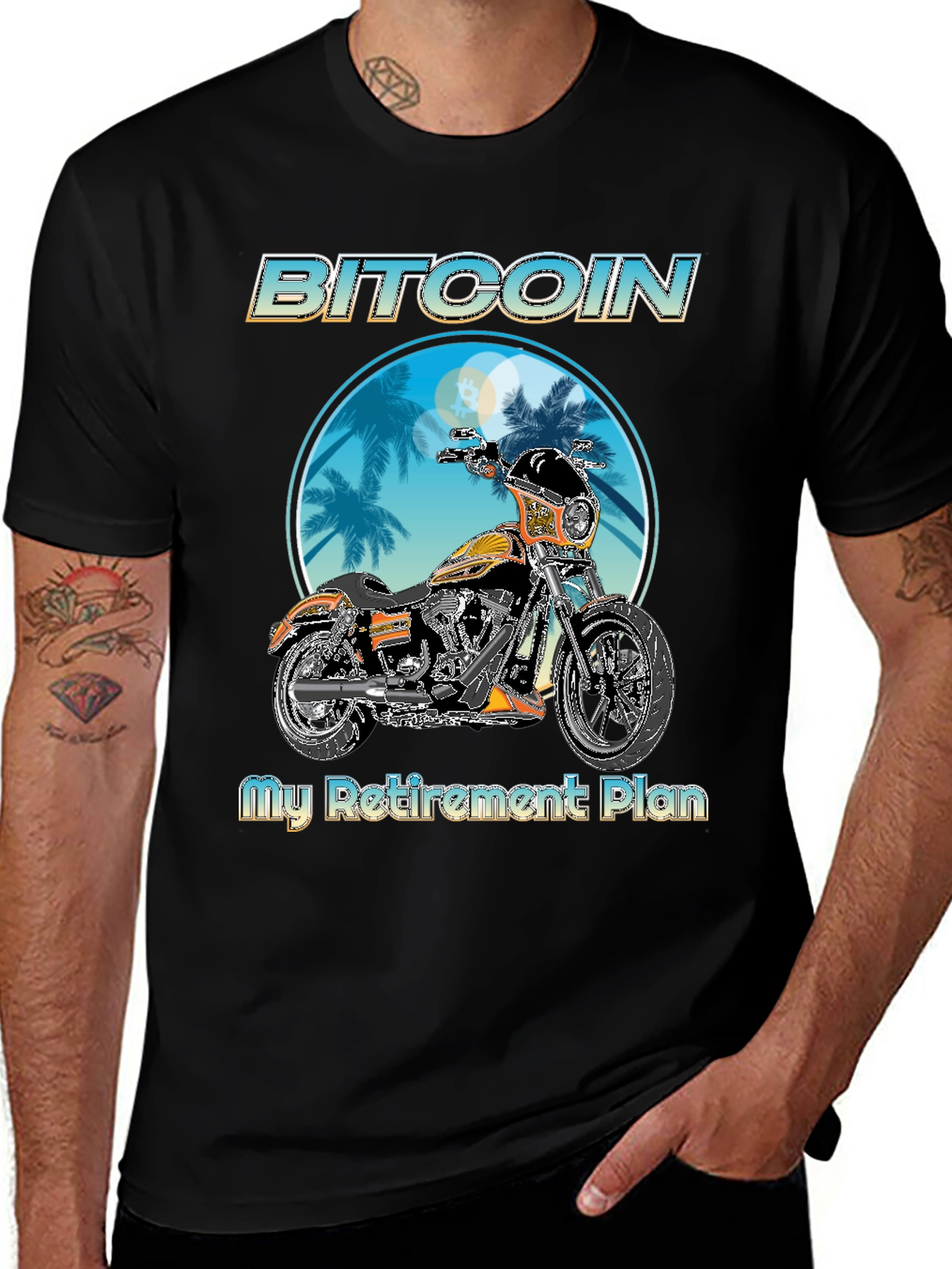 Bitcoin Motorcycle Retirement Plan T-Shirt