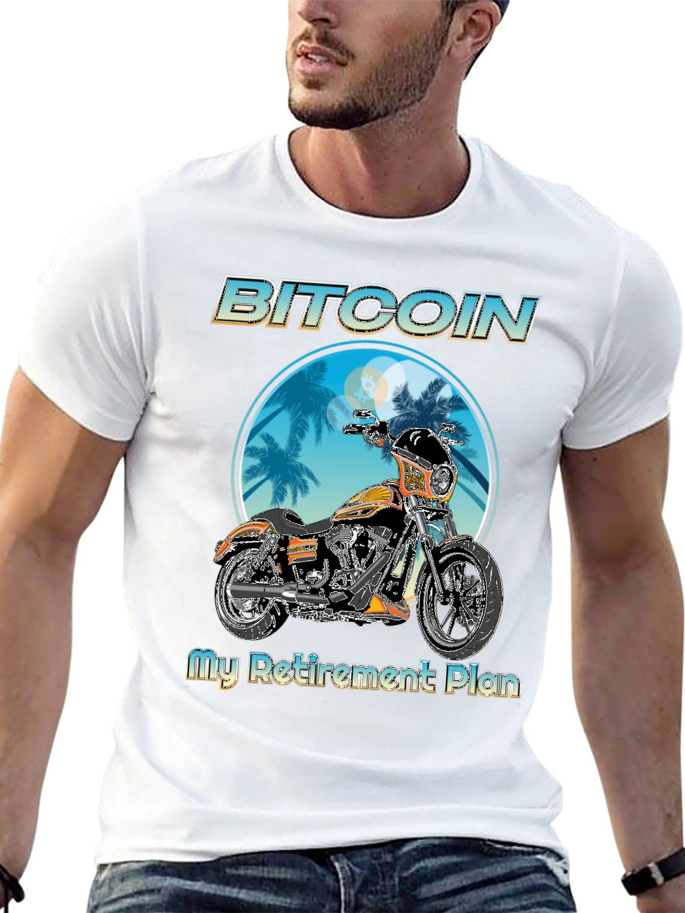 Bitcoin Motorcycle Retirement Plan T-Shirt