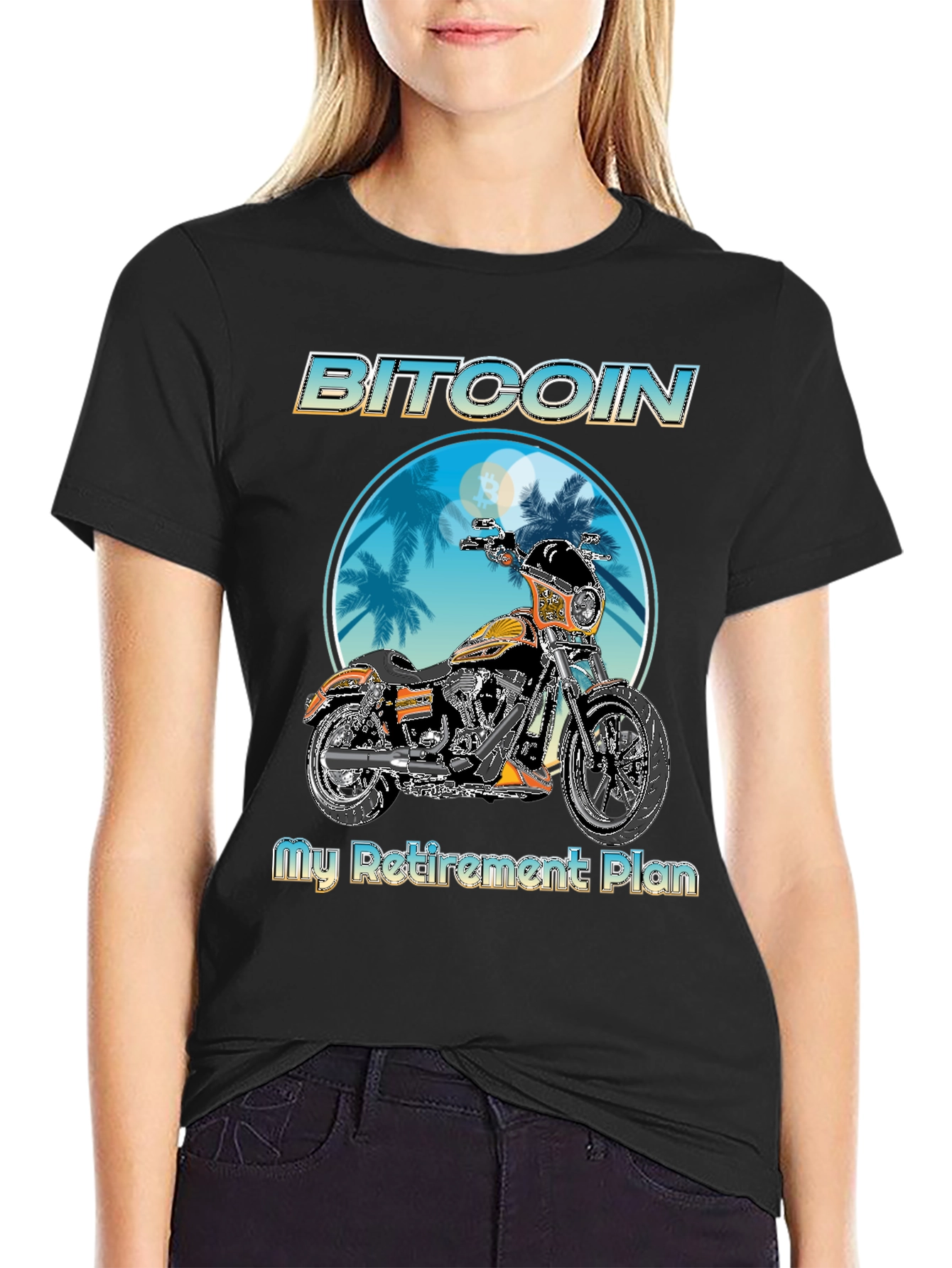 Bitcoin Motorcycle Retirement Plan T-Shirt
