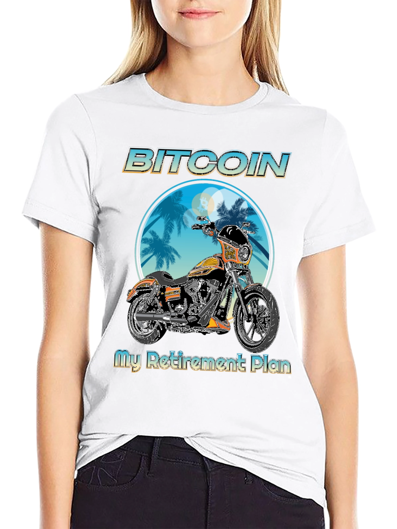 Bitcoin Motorcycle Retirement Plan T-Shirt