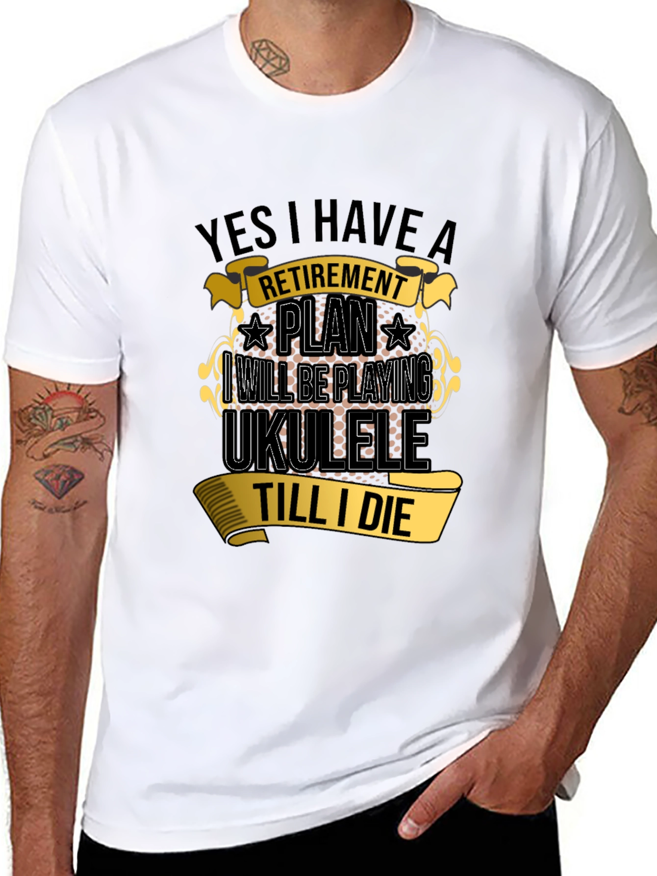 Retirement Ukulele T-Shirt - Play Till I Die!