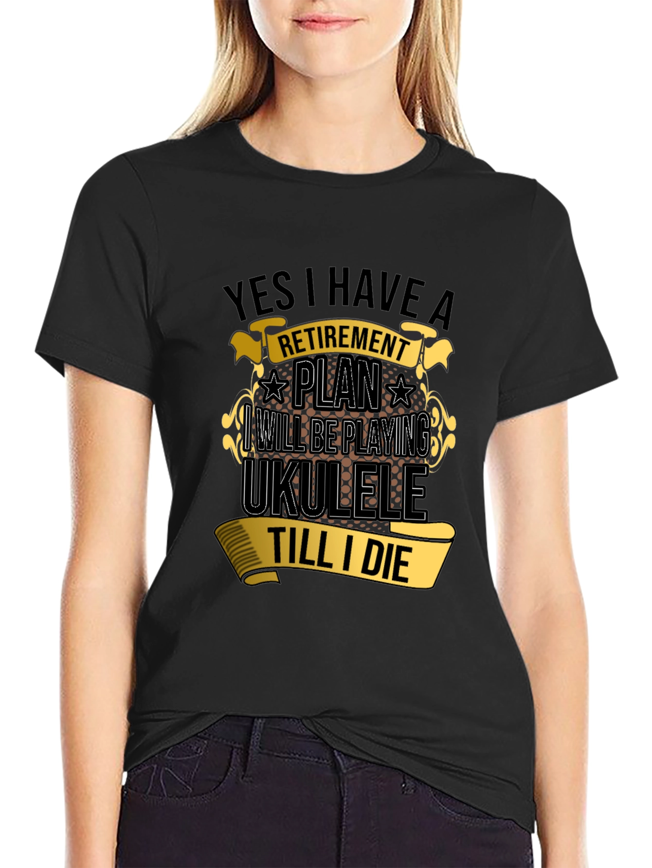Retirement Ukulele T-Shirt - Play Till I Die!